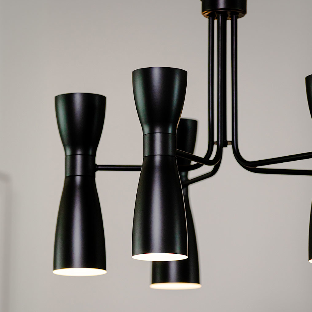 Hunter Zola Up and Down 10 Light 26 Inch Chandelier