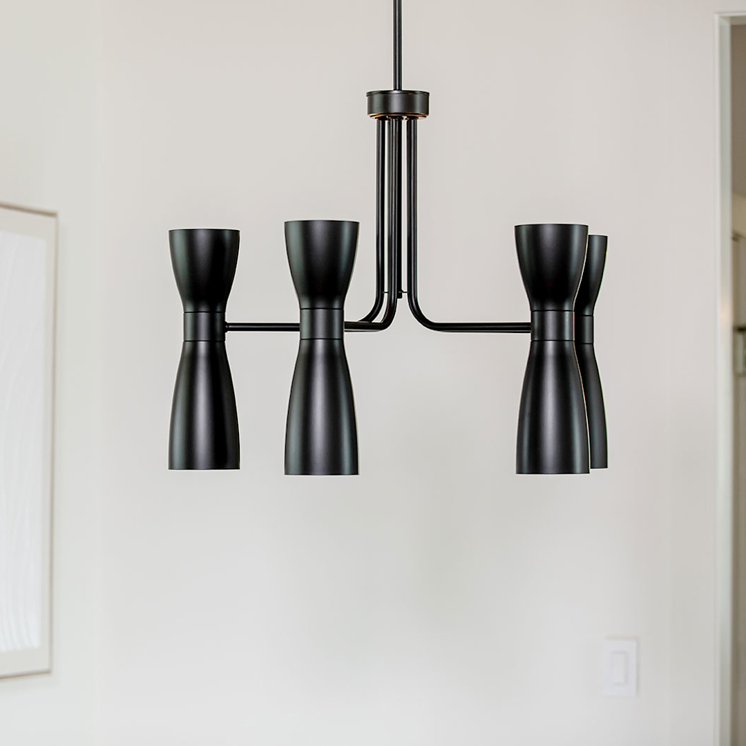 Hunter Zola Up and Down 10 Light 26 Inch Chandelier