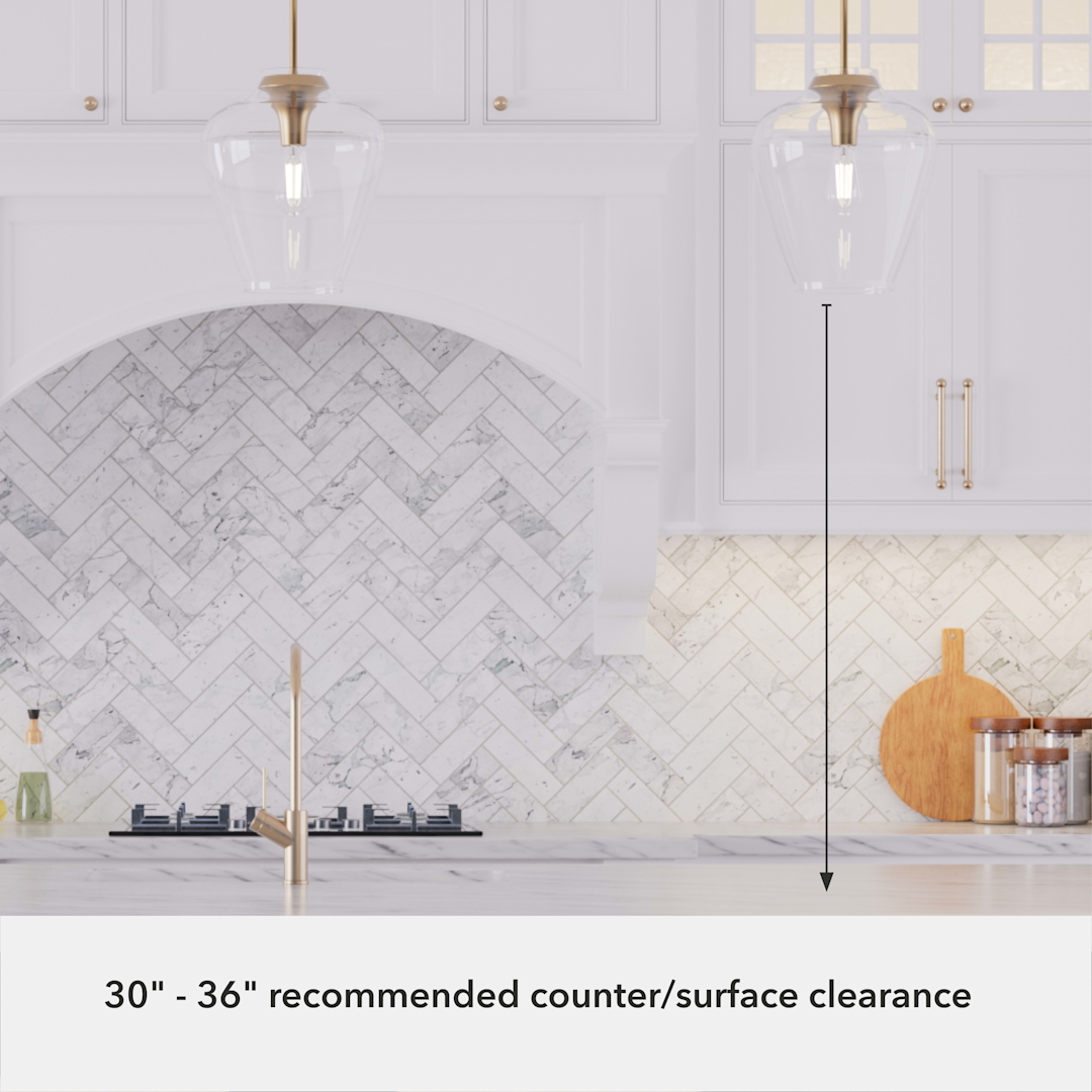 Hunter Vidria 1 Light 12 Inch Pendant