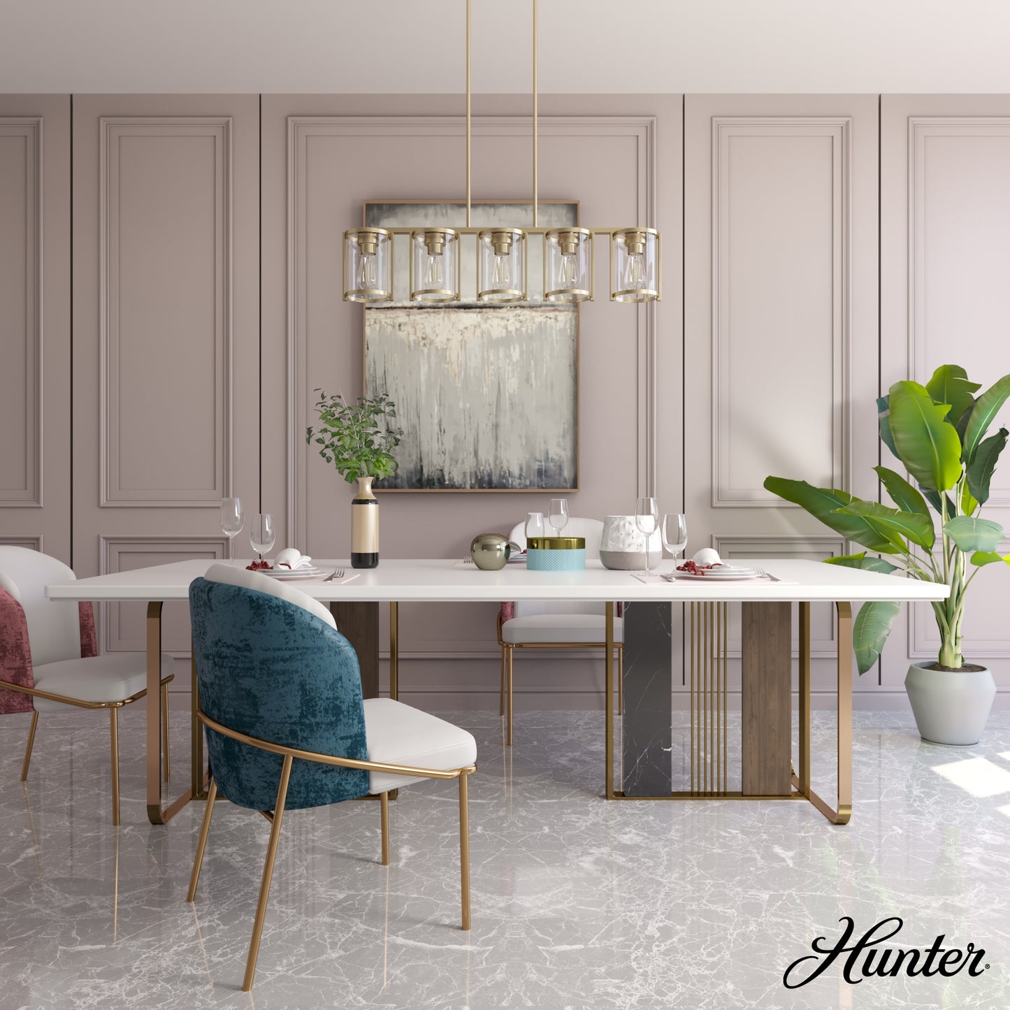 Astwood 5 Light Linear Chandelier