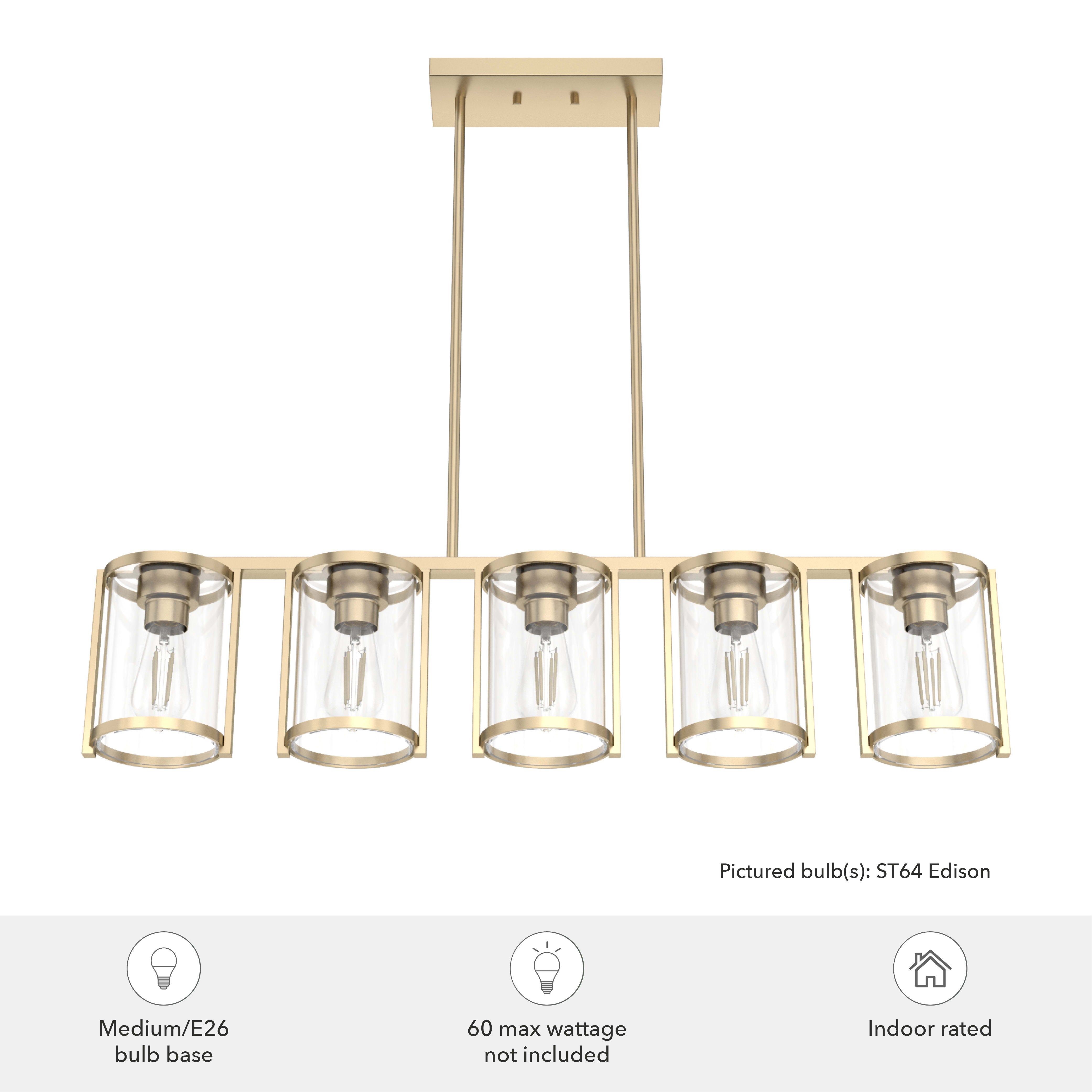 Astwood 5 Light Linear Chandelier