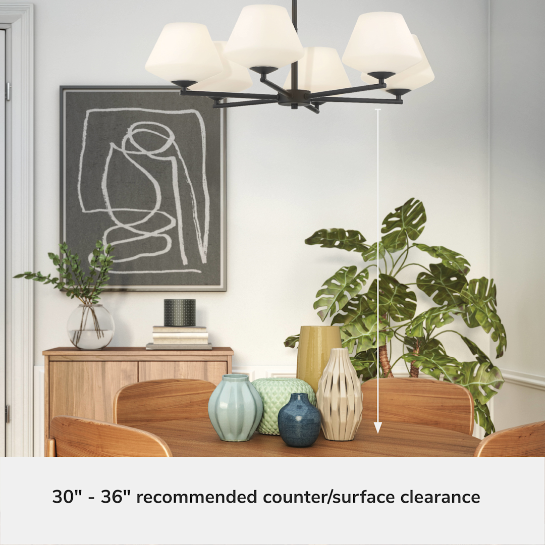 Celestial Valley 6 Light Medium 27 Inch Chandelier