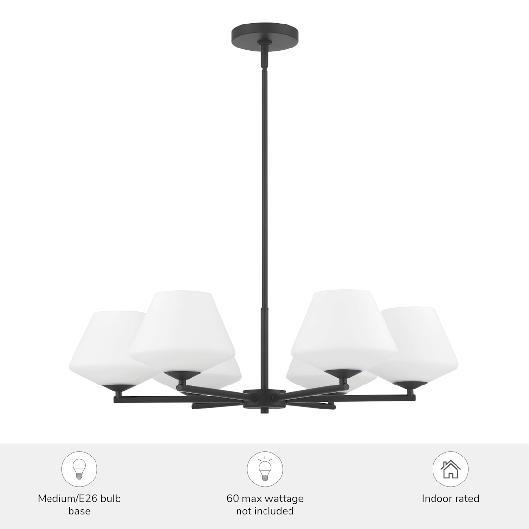 Celestial Valley 6 Light Medium 27 Inch Chandelier