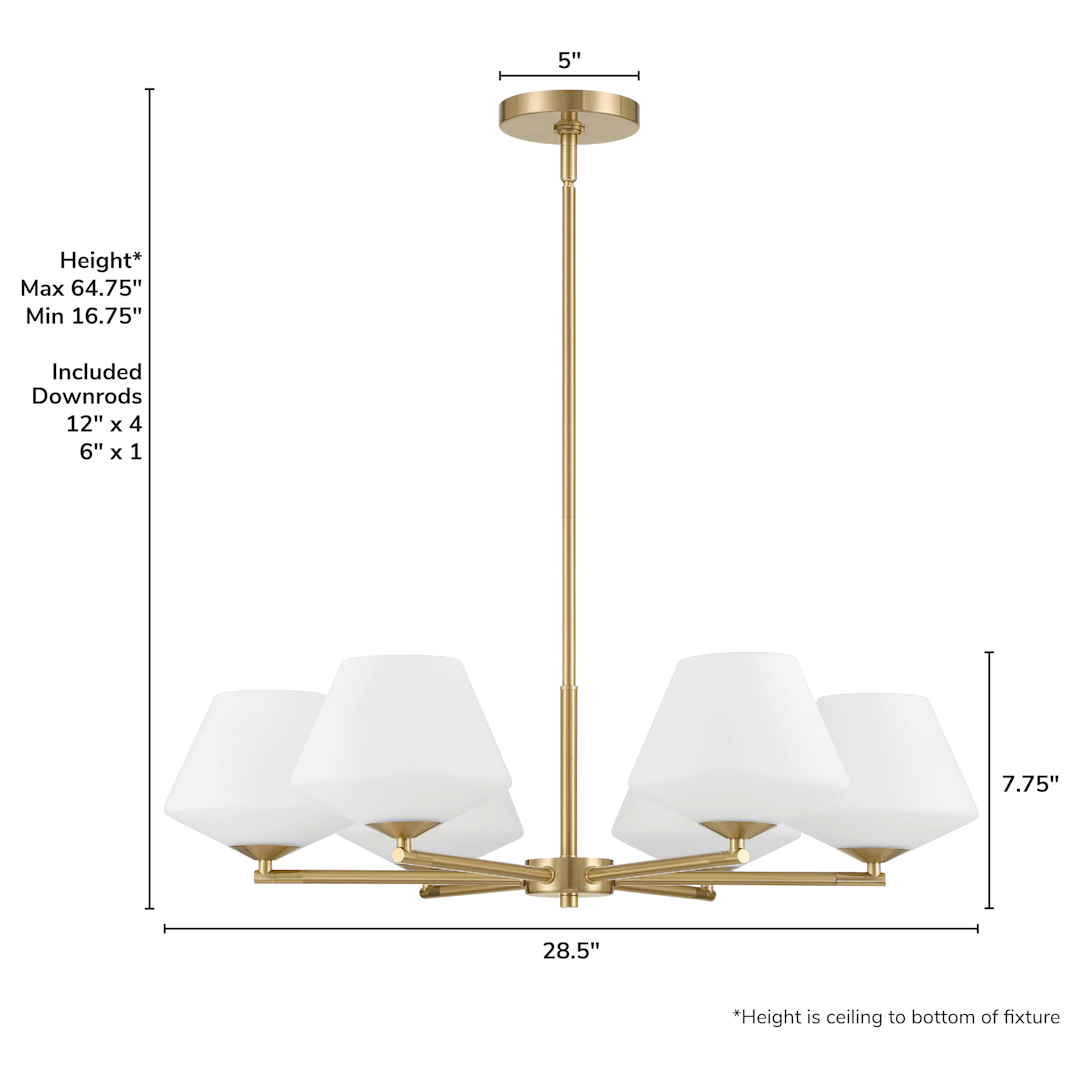 Celestial Valley 6 Light Medium 27 Inch Chandelier