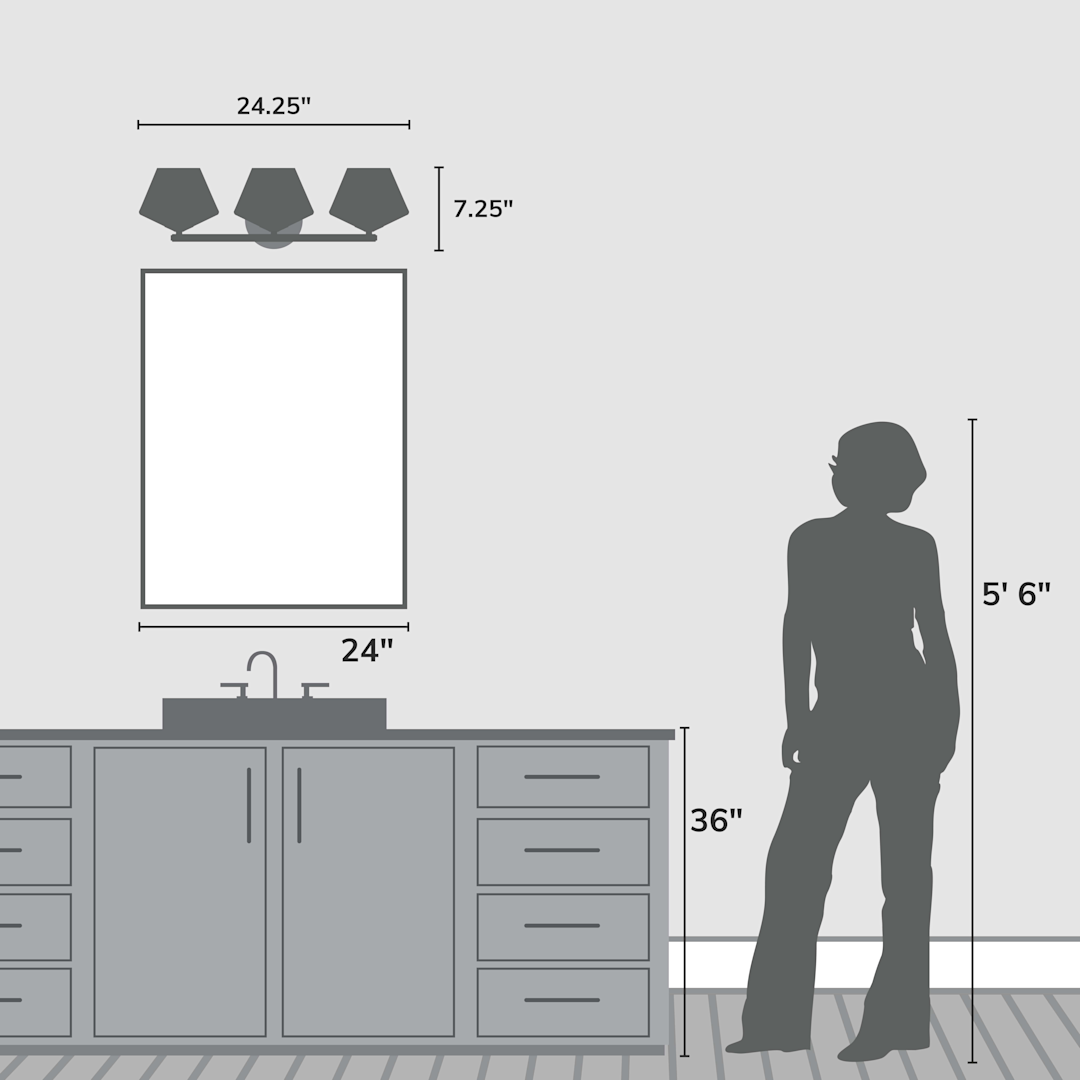 Celestial Valley 3 Light Medium 24 Inch Vanity