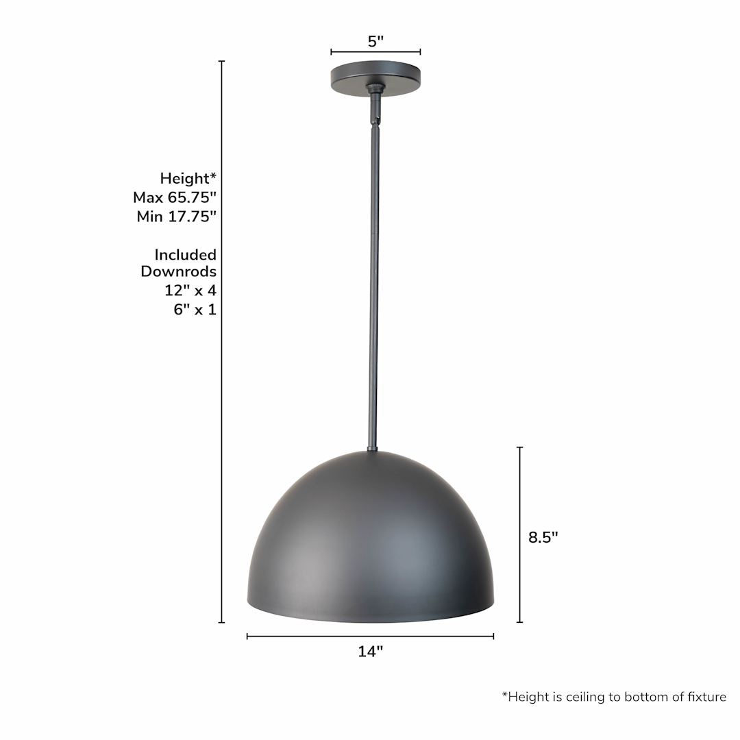 Hunter Erling 1 Light Medium 14 Inch Pendant