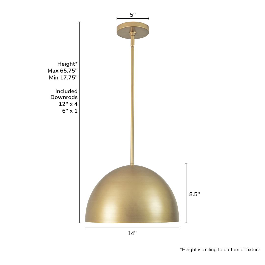 Hunter Erling 1 Light Medium 14 Inch Pendant