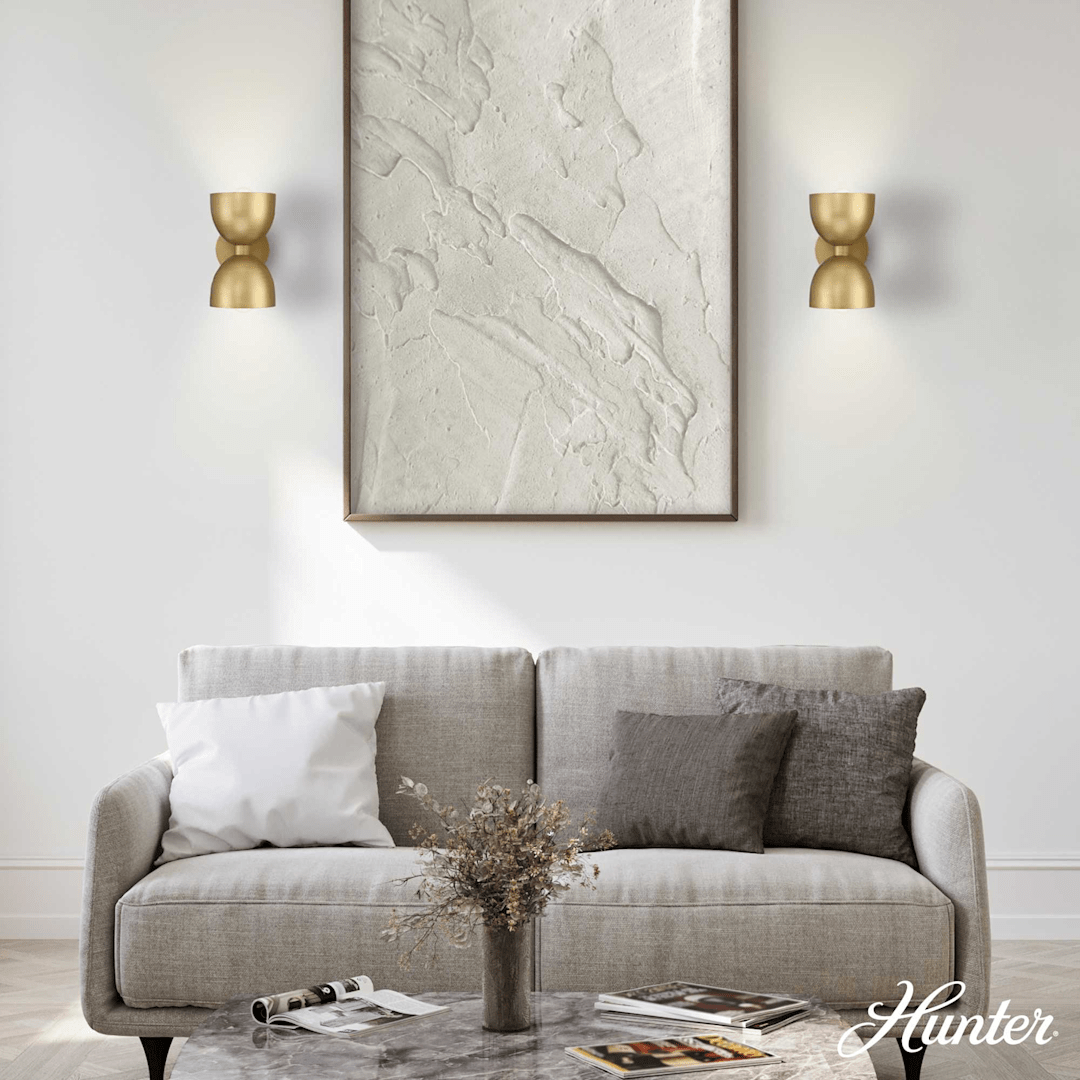 Hunter Erling 2 Light Medium 10 Inch Sconce