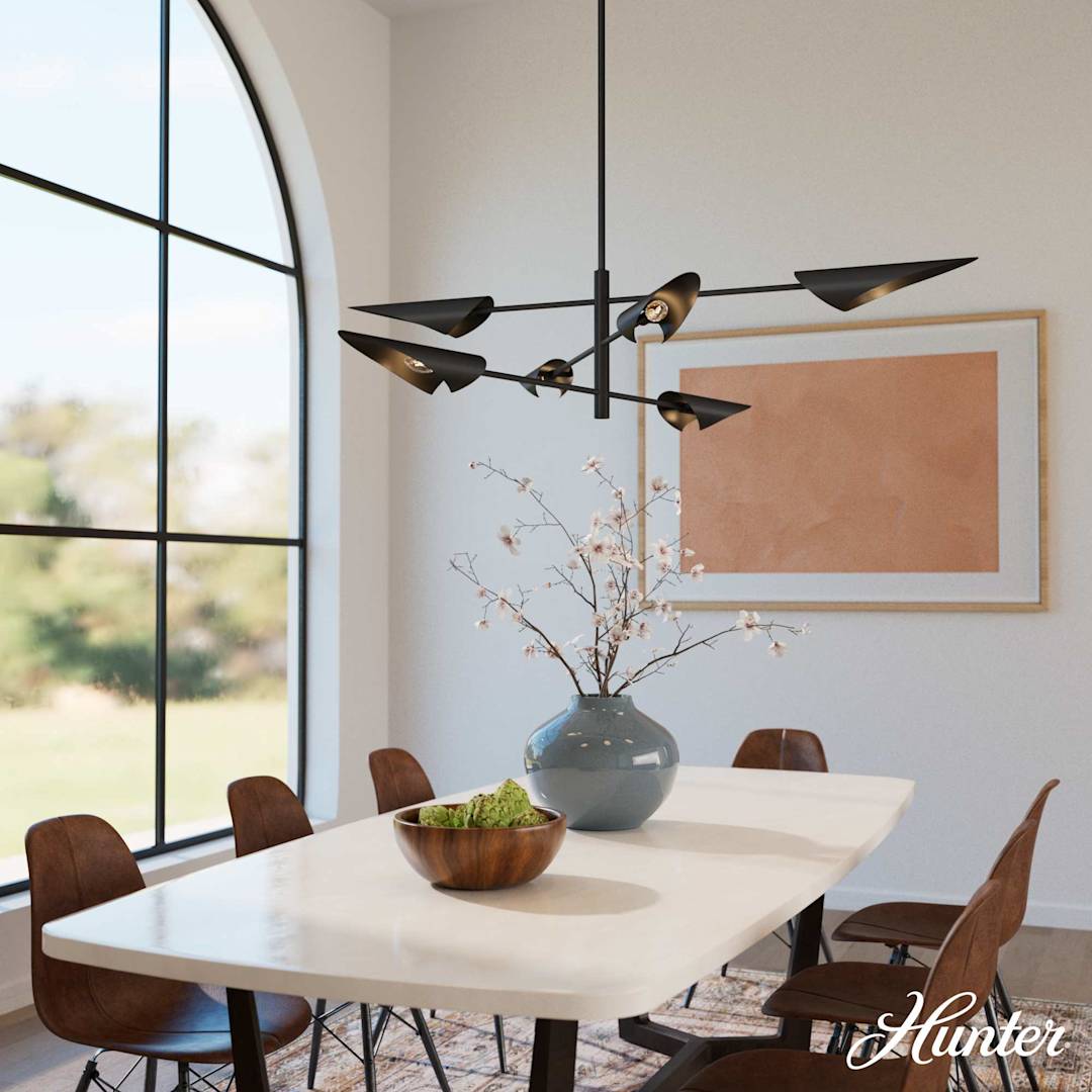 Hunter Merian 6 Light Large 60 Inch Chandelier