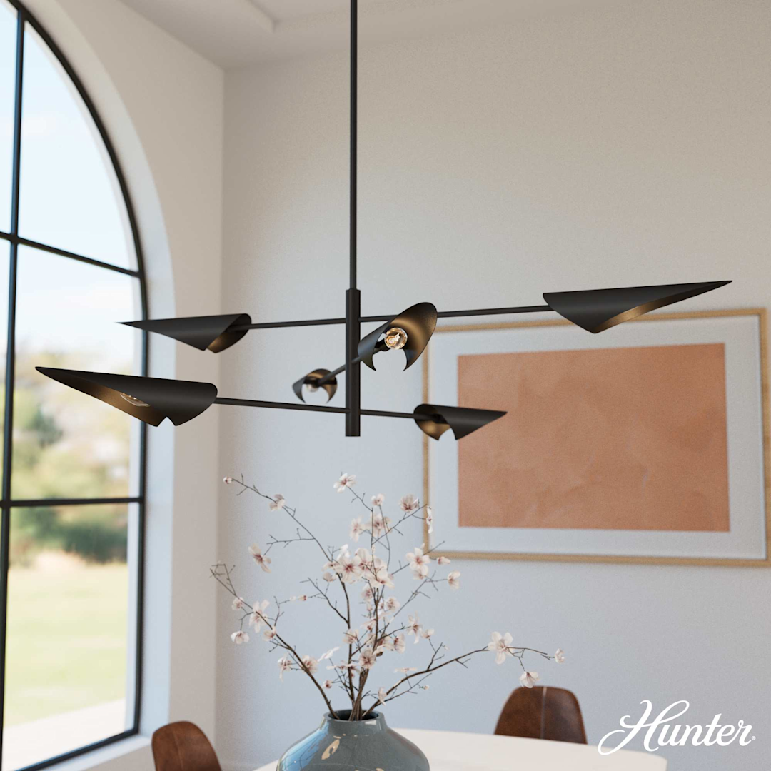 Hunter Merian 6 Light Large 60 Inch Chandelier