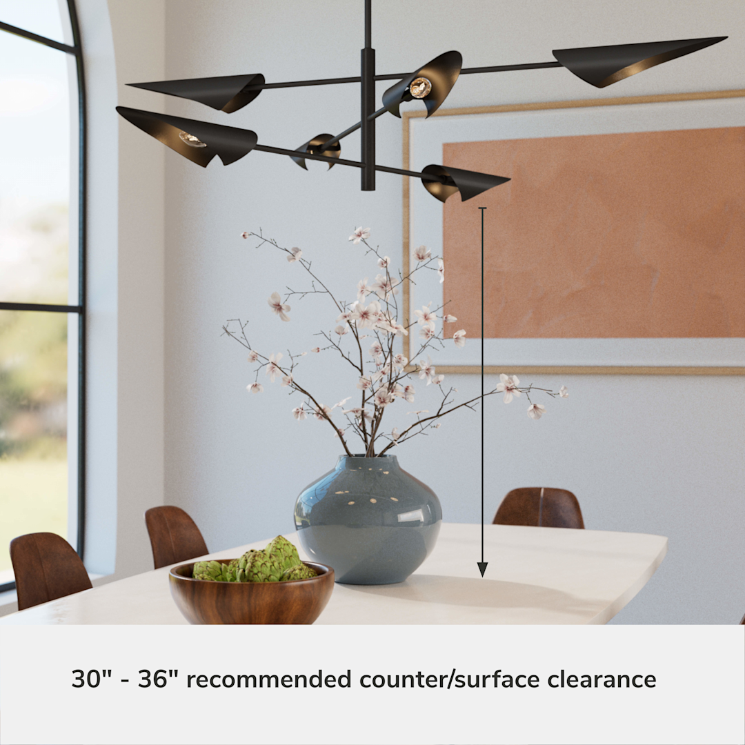 Hunter Merian 6 Light Large 60 Inch Chandelier