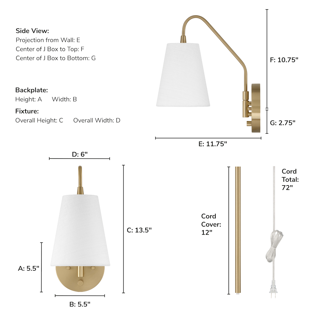 Hunter Valley Park 1 Light Large 6 Inch Pin up Sconce