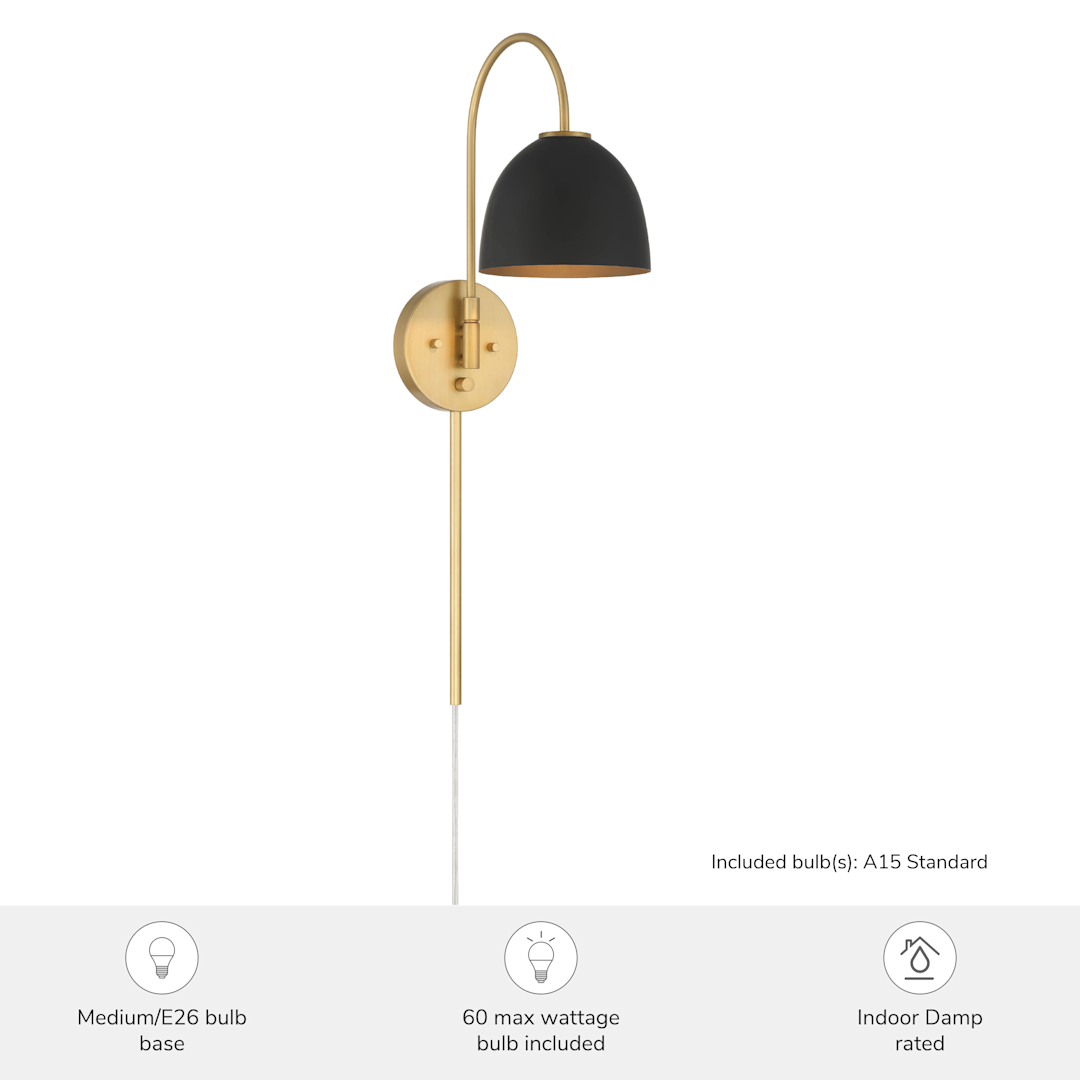 Erling 1 Light Large 7 Inch Pin up Sconce