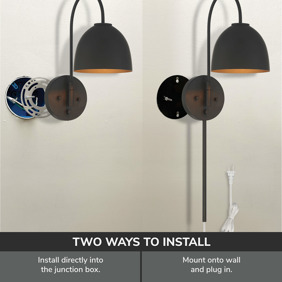 Erling 1 Light Large 7 Inch Pin up Sconce