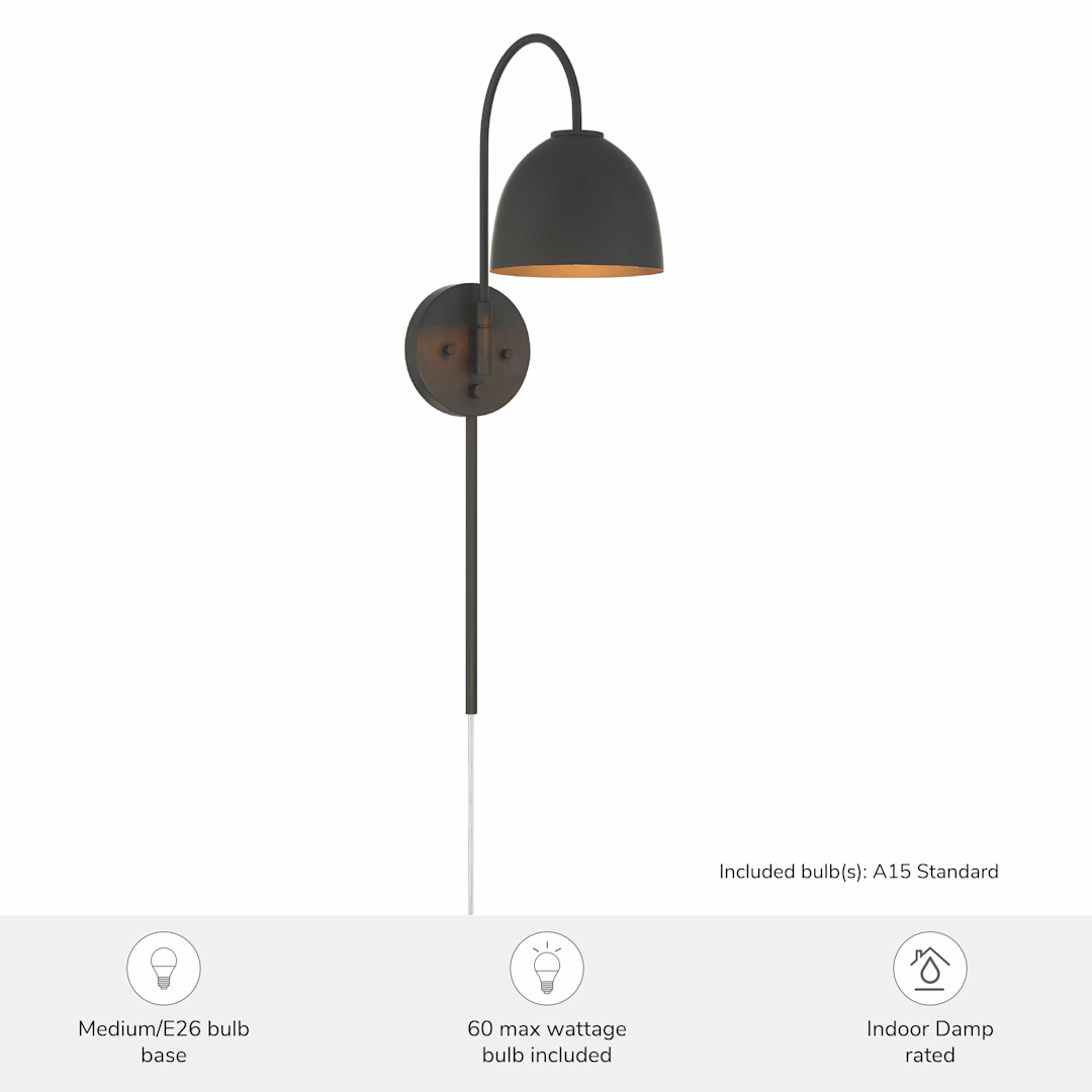 Erling 1 Light Large 7 Inch Pin up Sconce