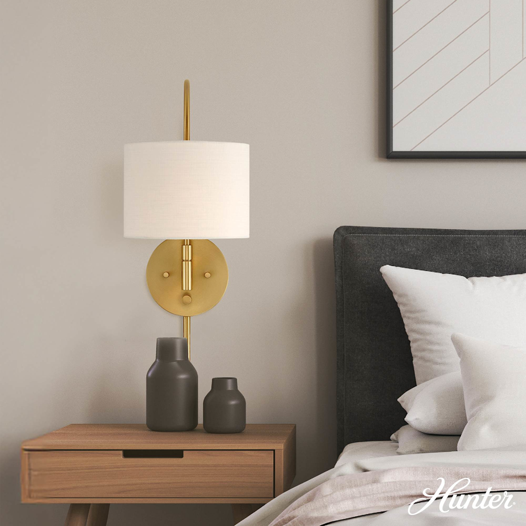 Hunter Horizon 1 Light Large 8 Inch Pin up Sconce