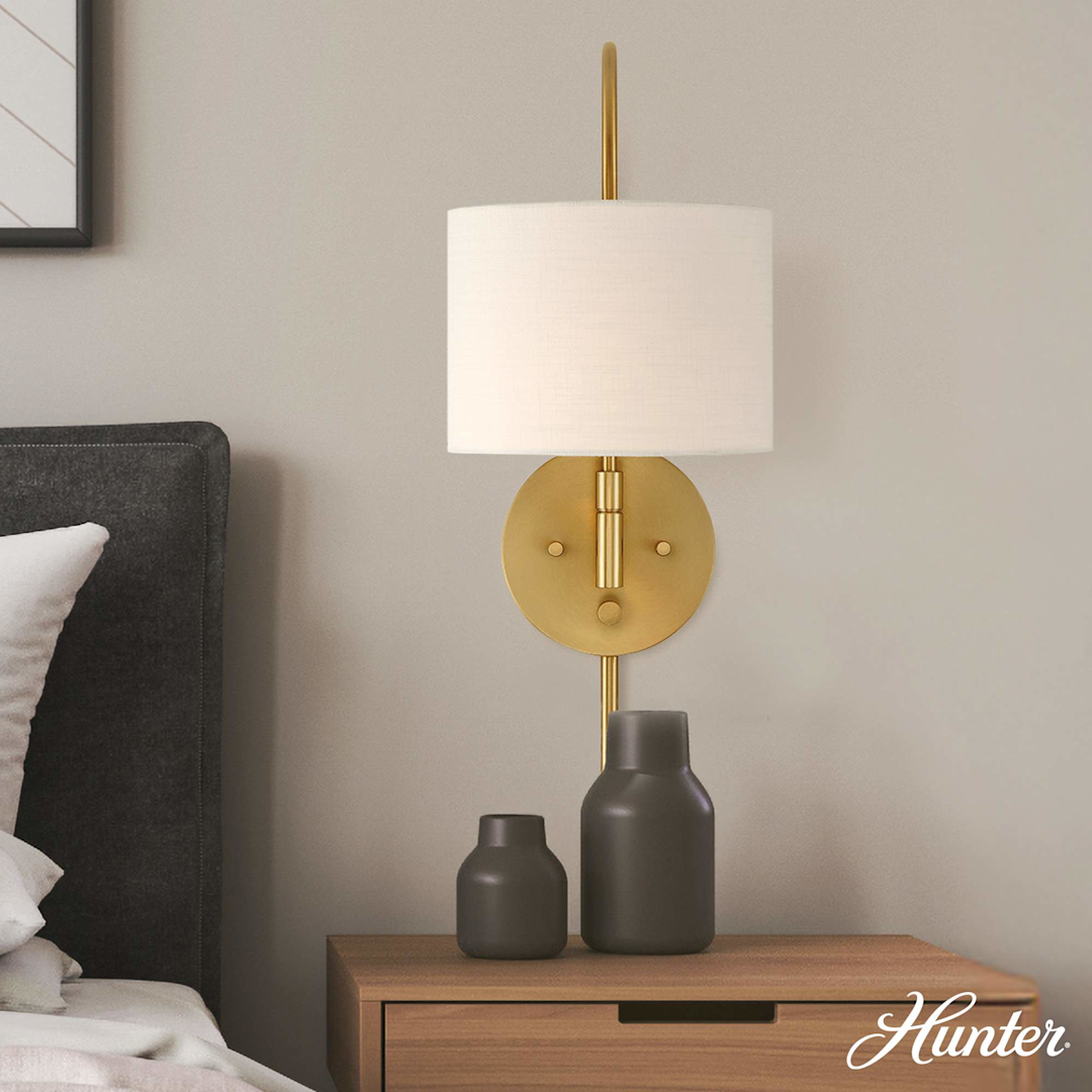 Hunter Horizon 1 Light Large 8 Inch Pin up Sconce