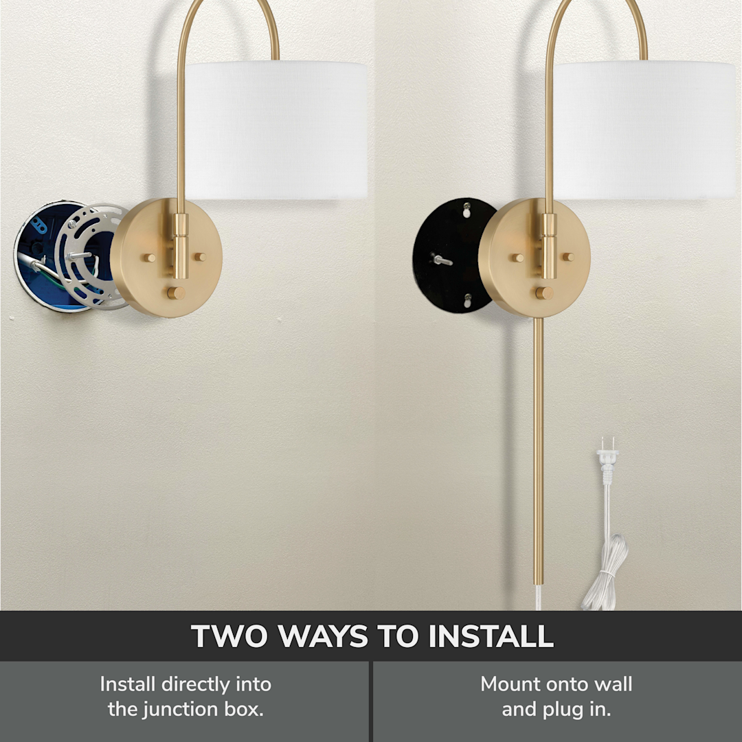 Hunter Horizon 1 Light Large 8 Inch Pin up Sconce