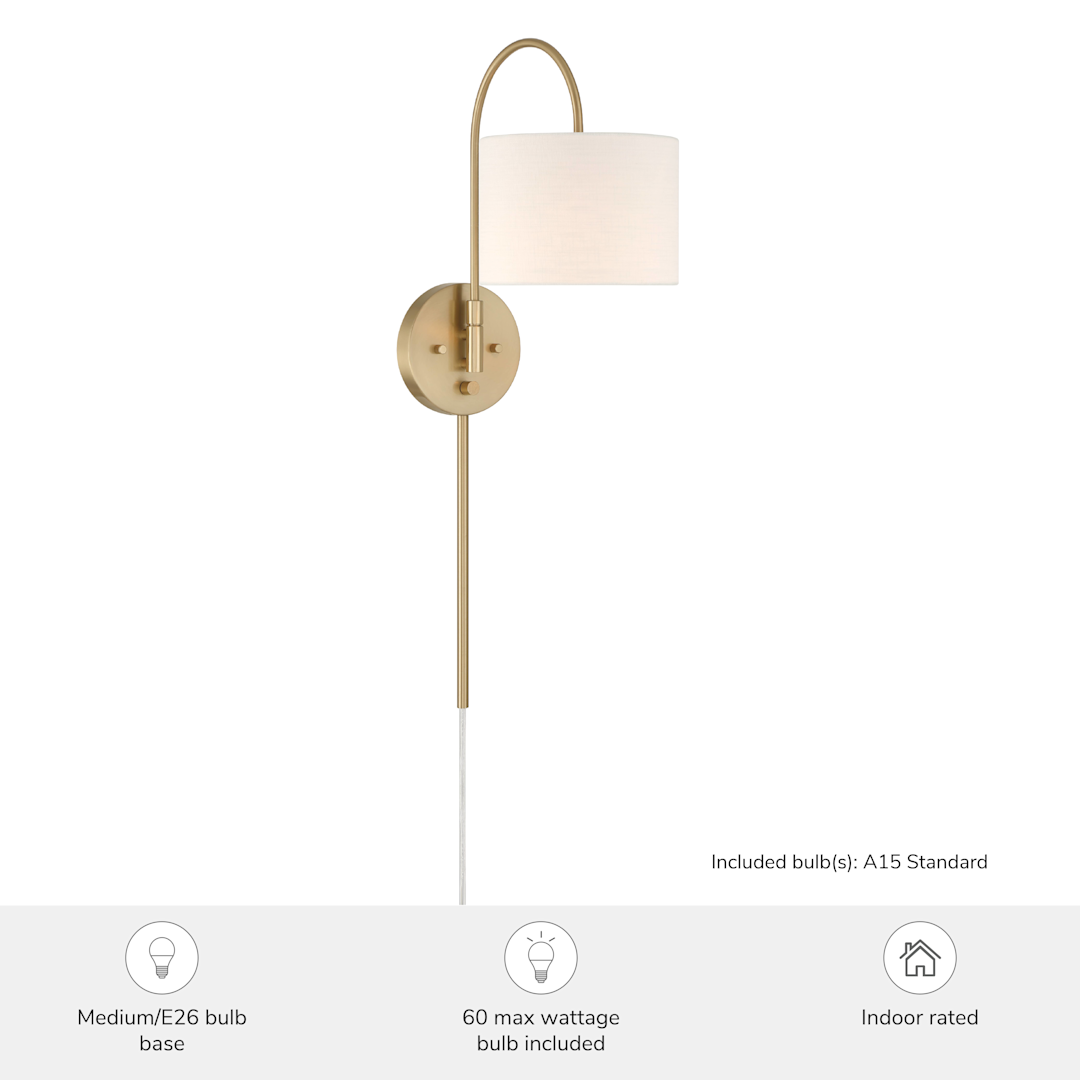 Hunter Horizon 1 Light Large 8 Inch Pin up Sconce