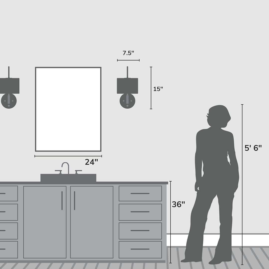 Hunter Horizon 1 Light Large 8 Inch Pin up Sconce