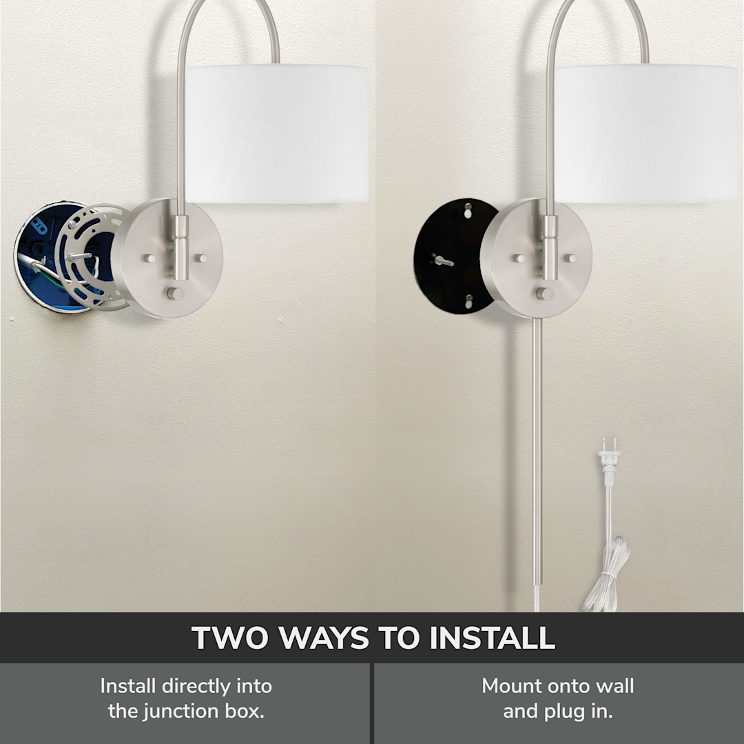 Hunter Horizon 1 Light Large 8 Inch Pin up Sconce