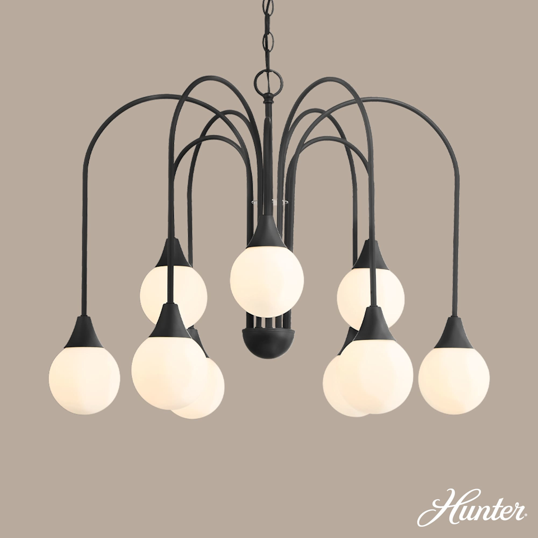 Hunter Valadon 9 Light Large 30 Inch Chandelier