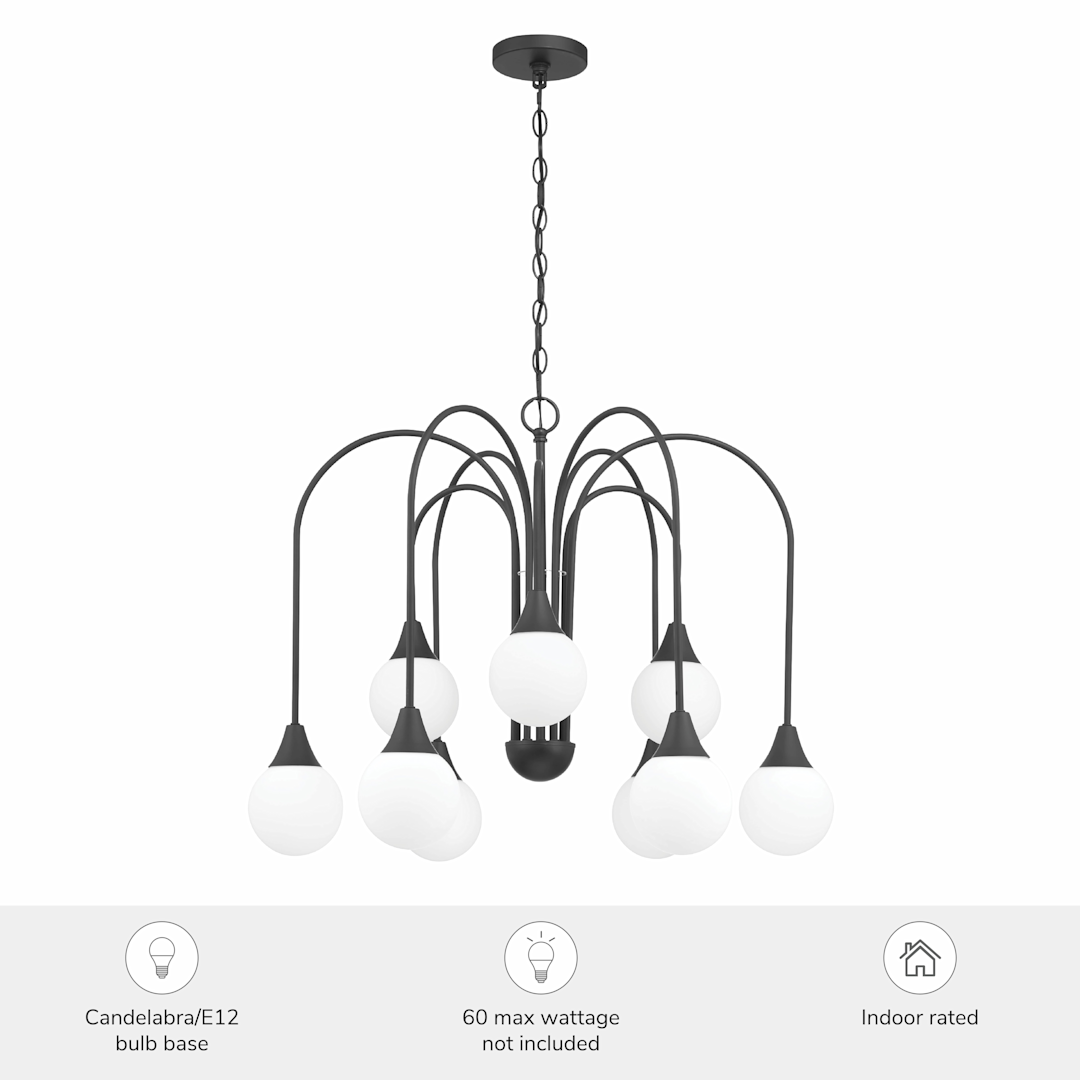 Hunter Valadon 9 Light Large 30 Inch Chandelier