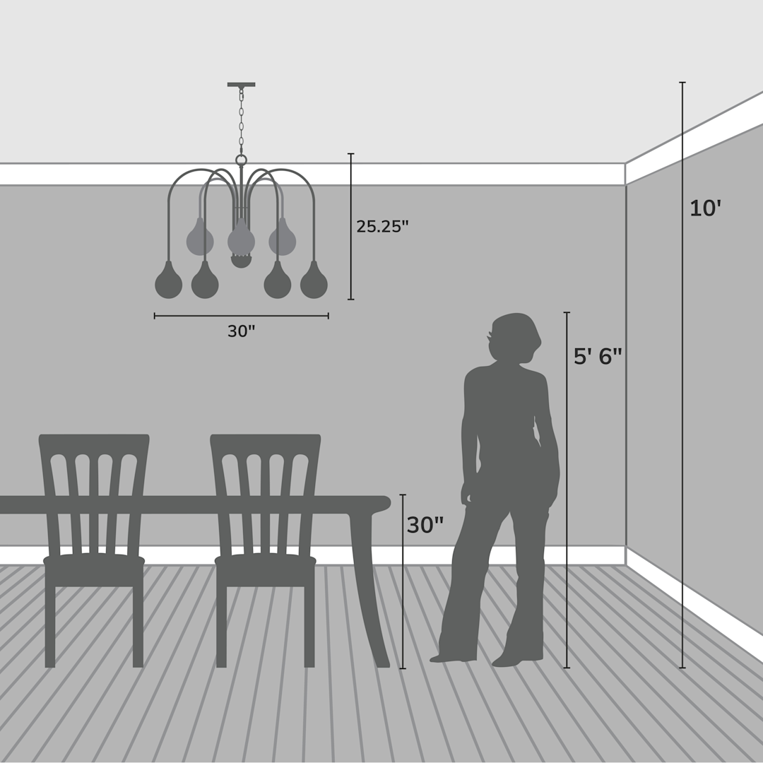 Hunter Valadon 9 Light Large 30 Inch Chandelier