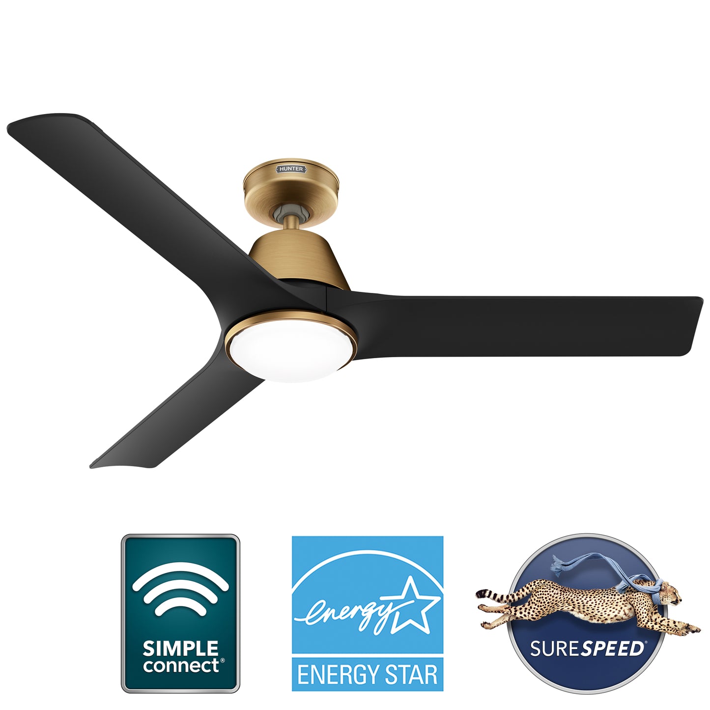 Aeronaut Outdoor Smart Fan with LED Light 52 inch with Remote DC Motor