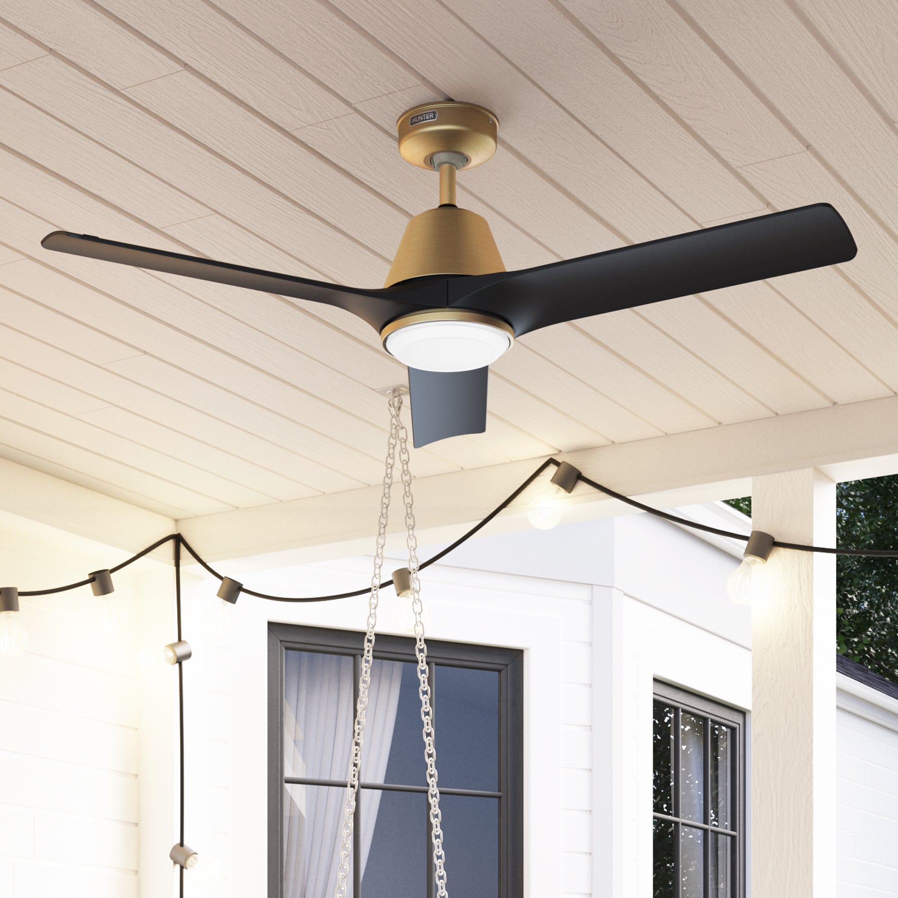 Aeronaut Outdoor Smart Fan with LED Light 52 inch with Remote DC Motor