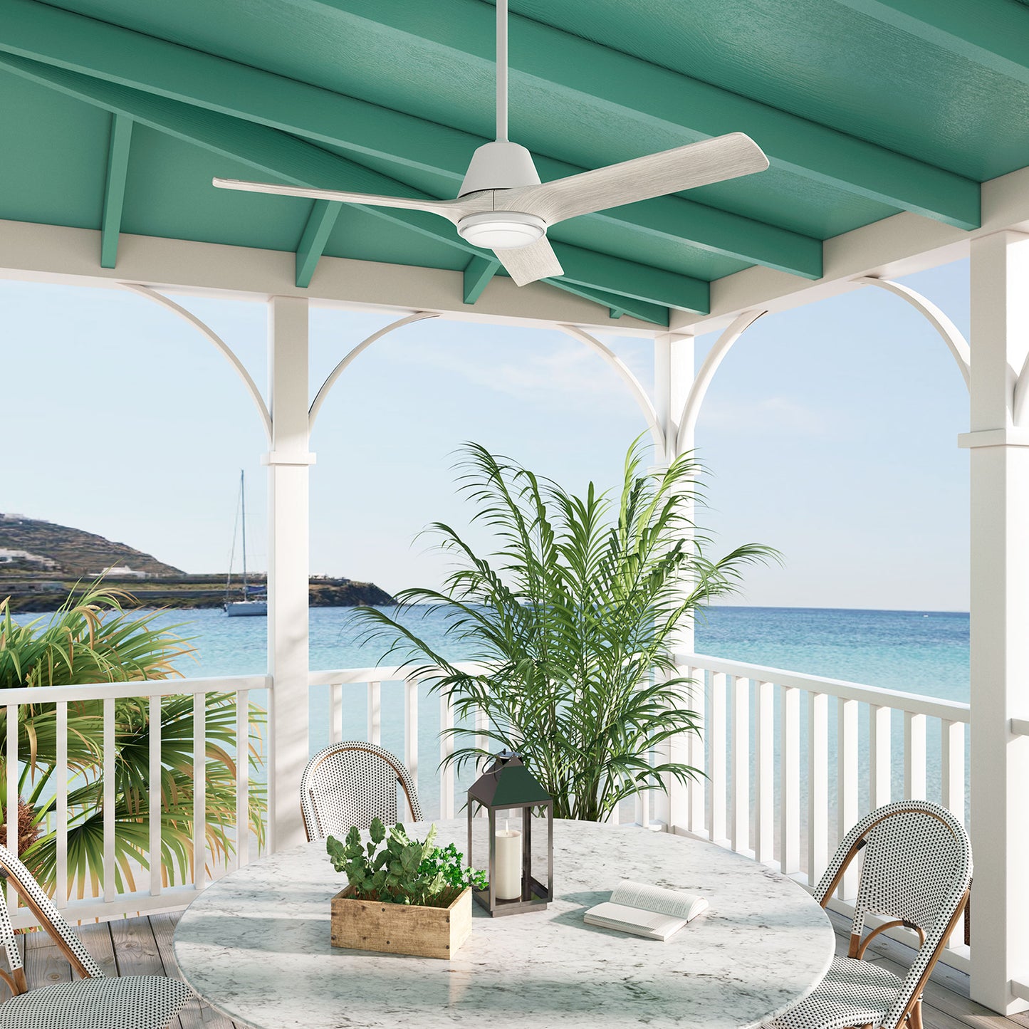Aeronaut Outdoor Smart Fan with LED Light 52 inch with Remote DC Motor
