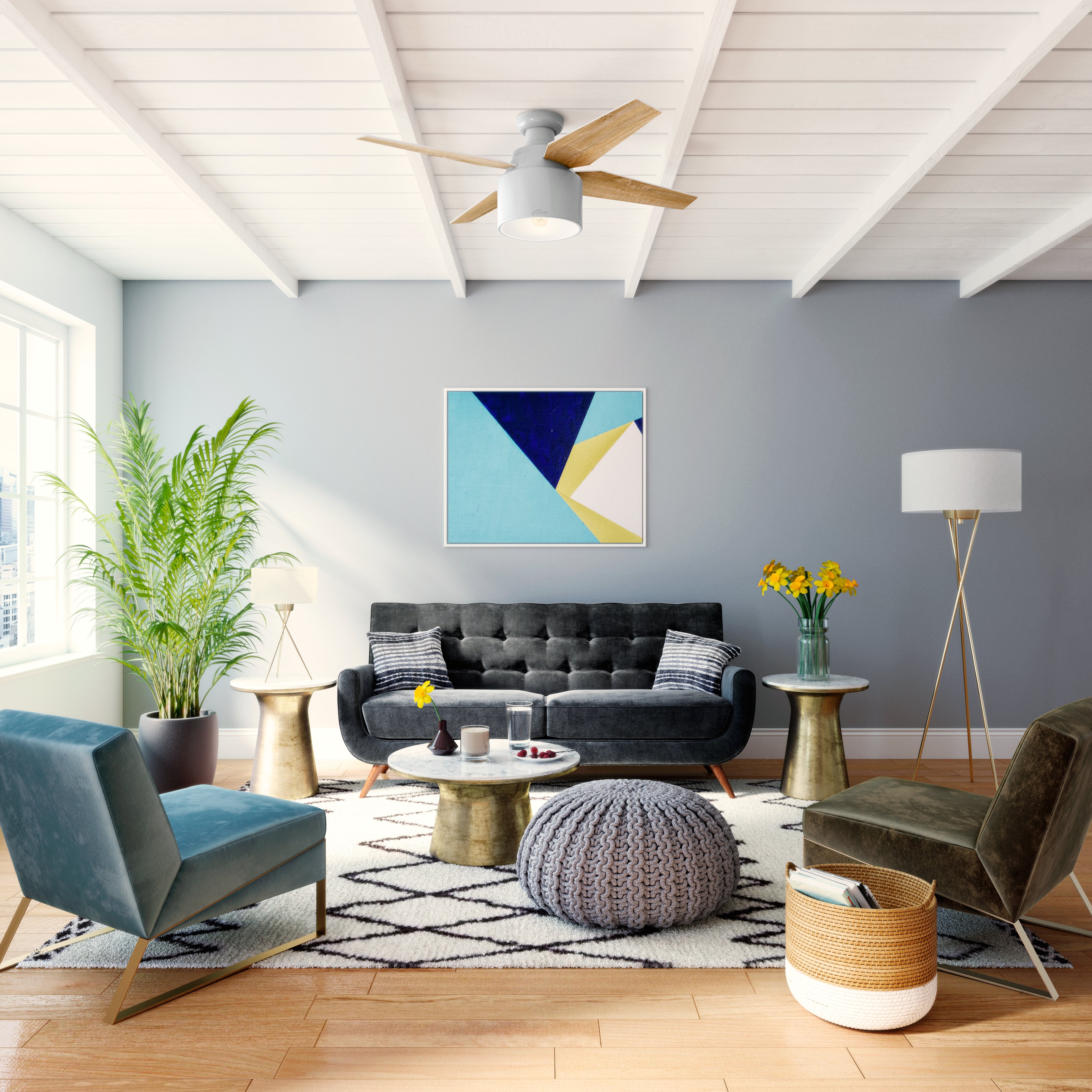 Cranbrook Low Profile with Light 52 inch
