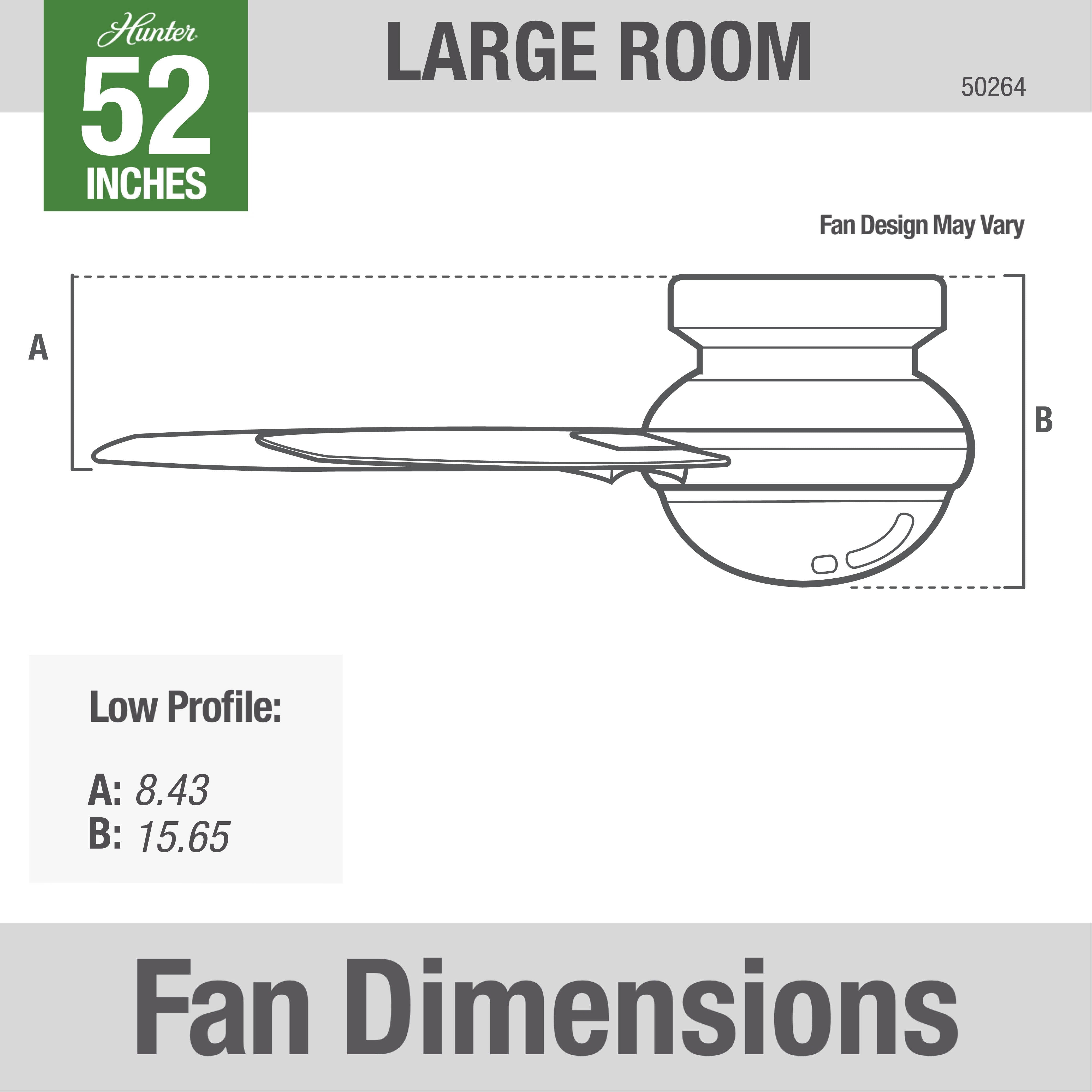 Cranbrook Low Profile with Light 52 inch