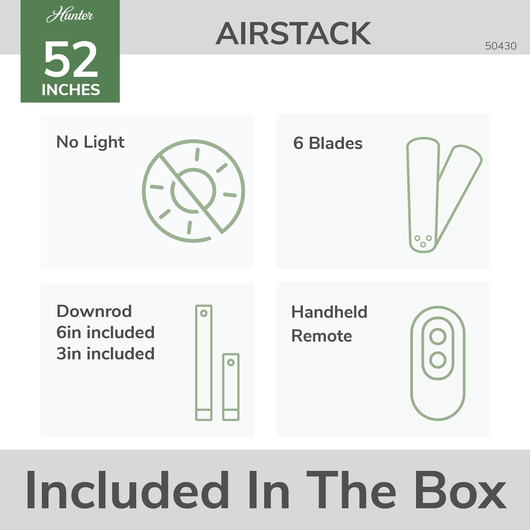 AirStack Outdoor Energy Star with Remote 52 inch
