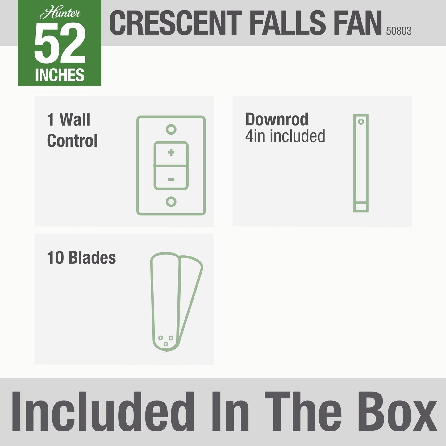 Crescent Falls Outdoor 52 inch