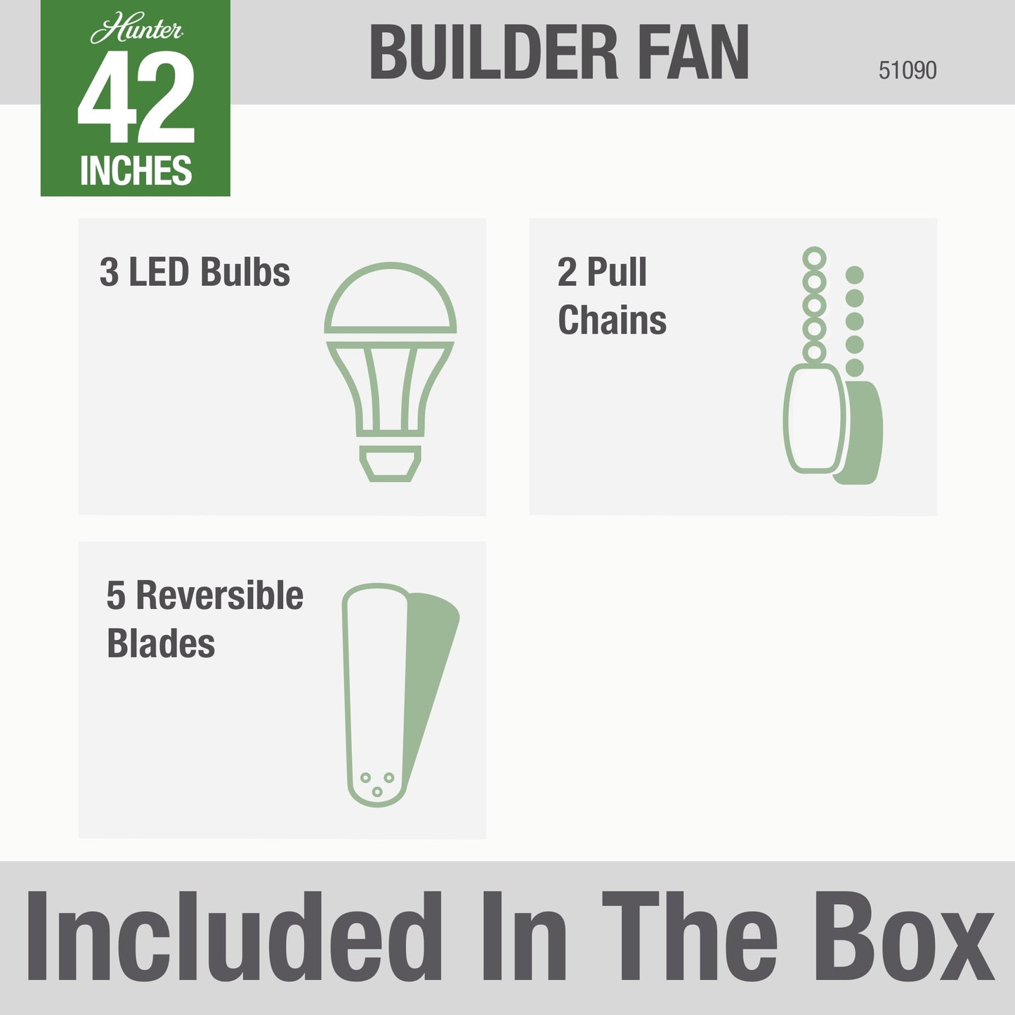 Builder Low Profile with LED Light 42 inch