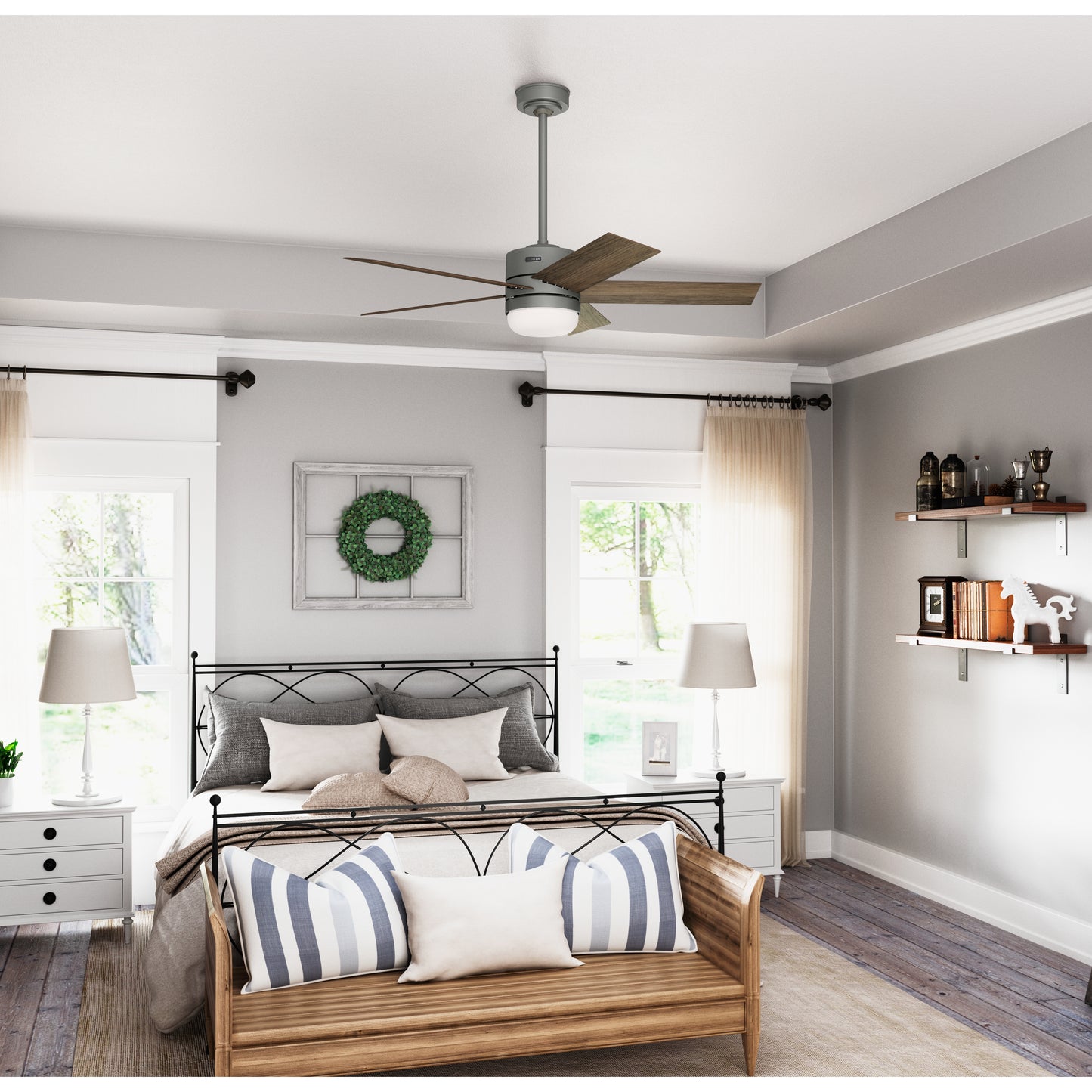Interface Smart Fan with LED Light 52 inch