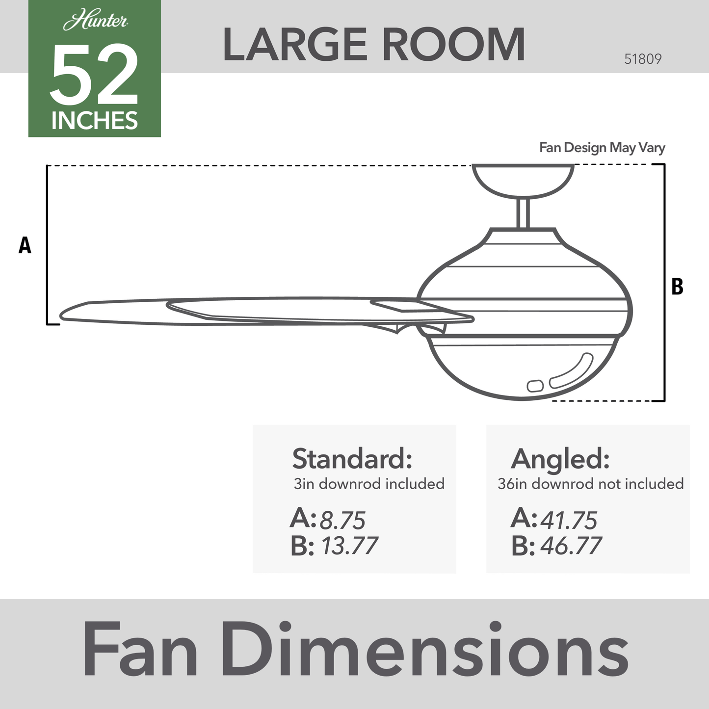 Brenham with LED Light 52 Inch (Refurbished)
