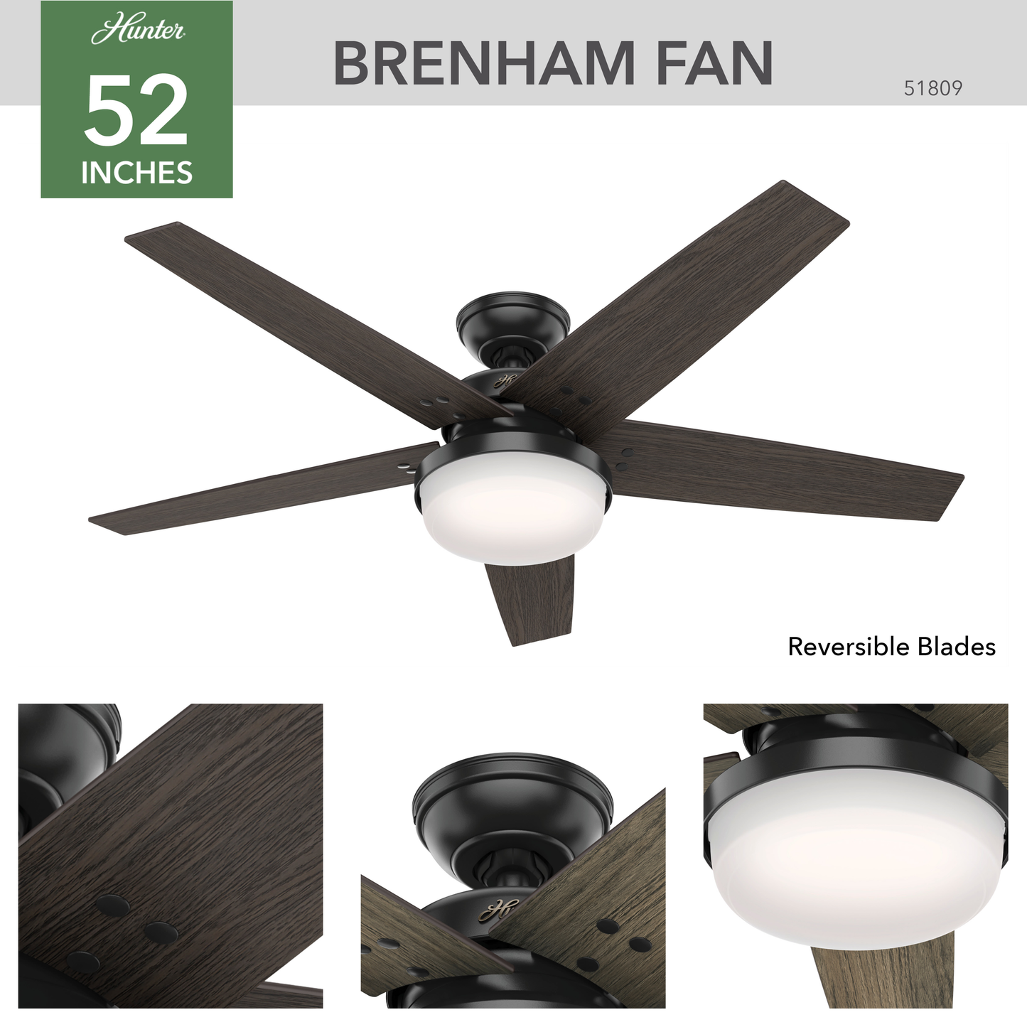 Brenham with LED Light 52 Inch (Refurbished)