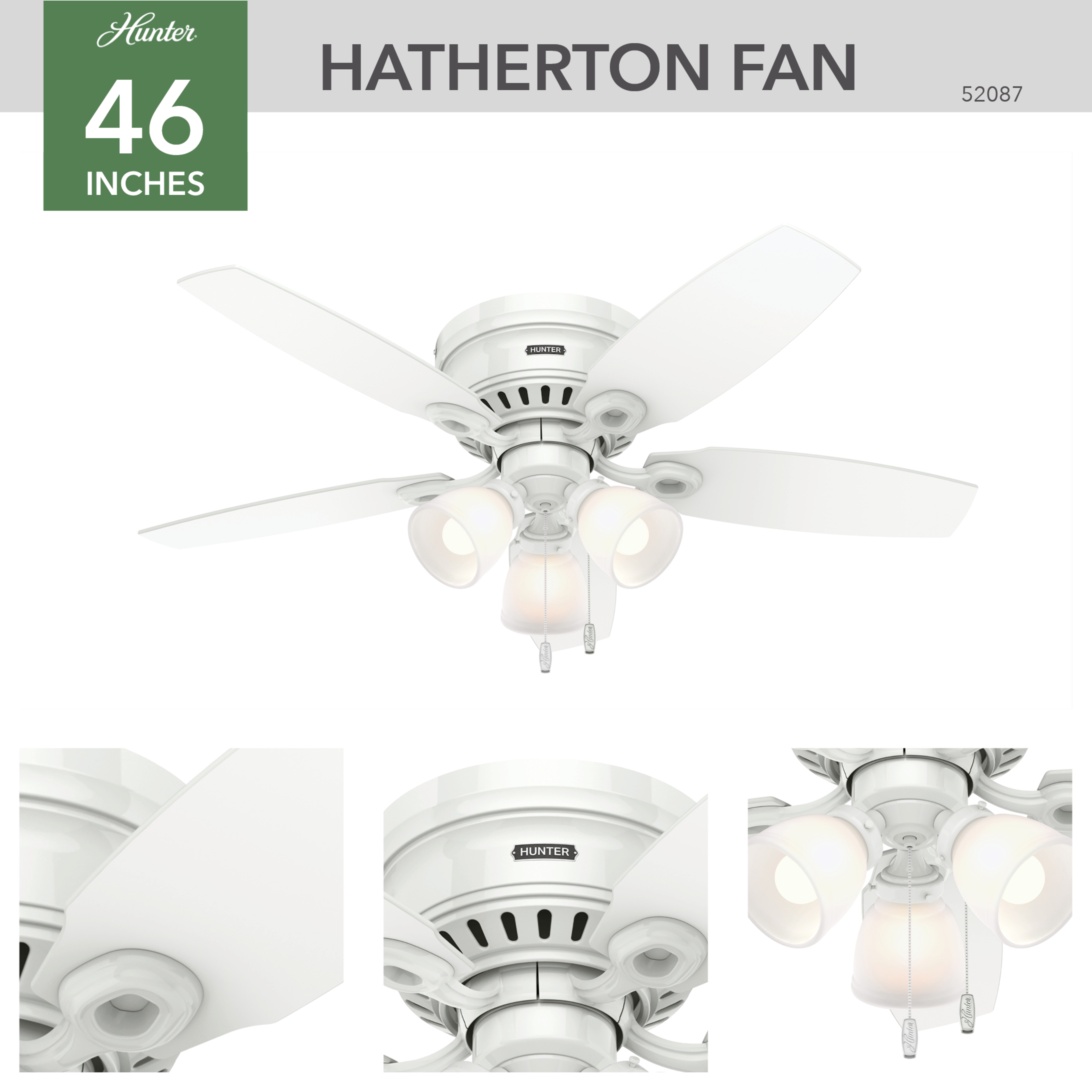 Hatherton Low Profile with 3 Lights 46 inch (Refurbished)