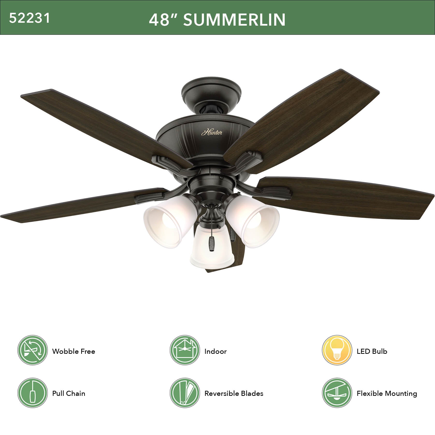 Summerlin with 3 Lights 48 inch