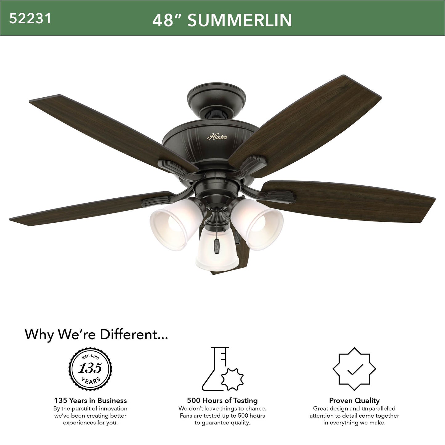Summerlin with 3 Lights 48 inch