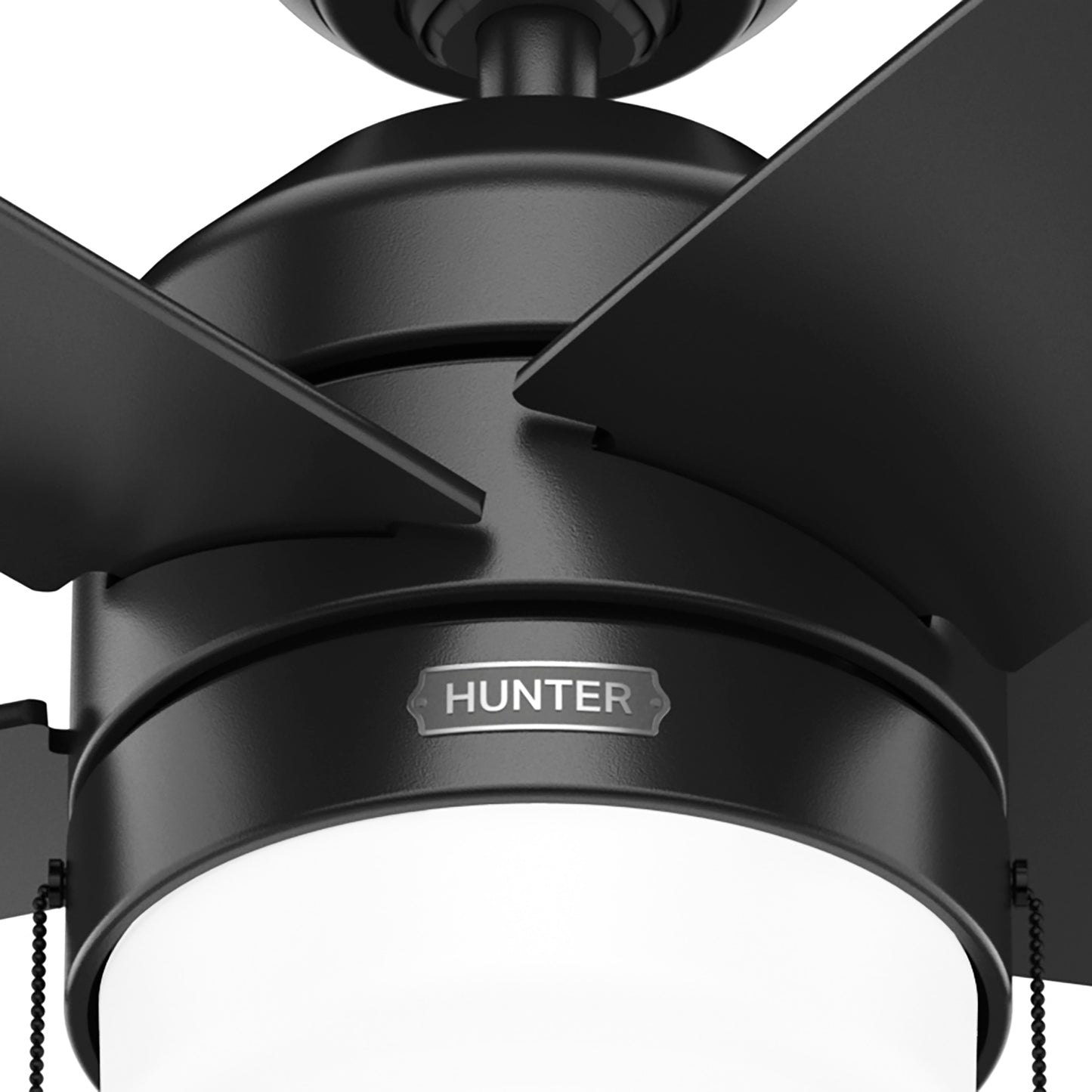 Hunter 52 inch Bardot Matte Black Ceiling Fan with LED Light Kit and Pull Chain