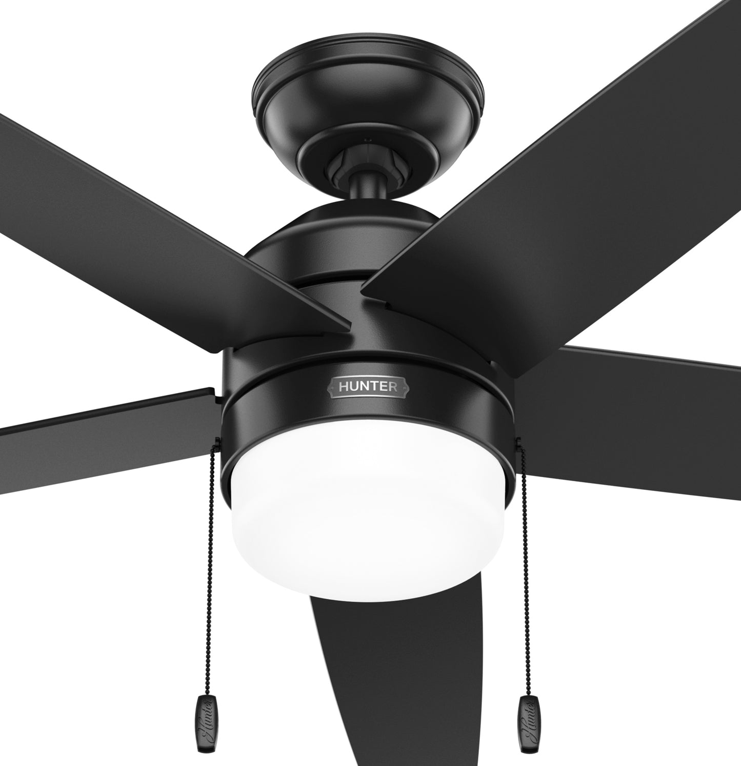 Hunter 52 inch Bardot Matte Black Ceiling Fan with LED Light Kit and Pull Chain