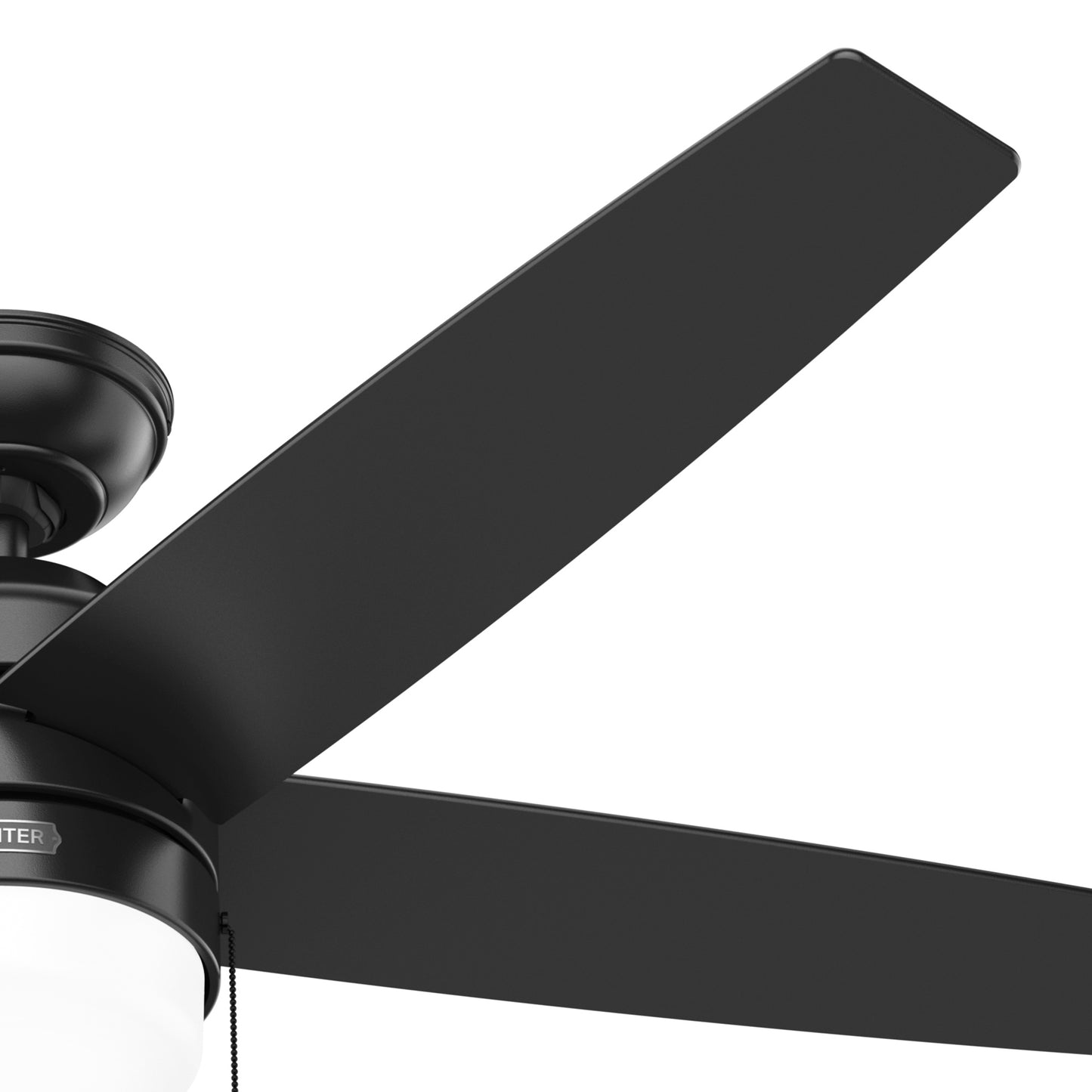 Hunter 52 inch Bardot Matte Black Ceiling Fan with LED Light Kit and Pull Chain