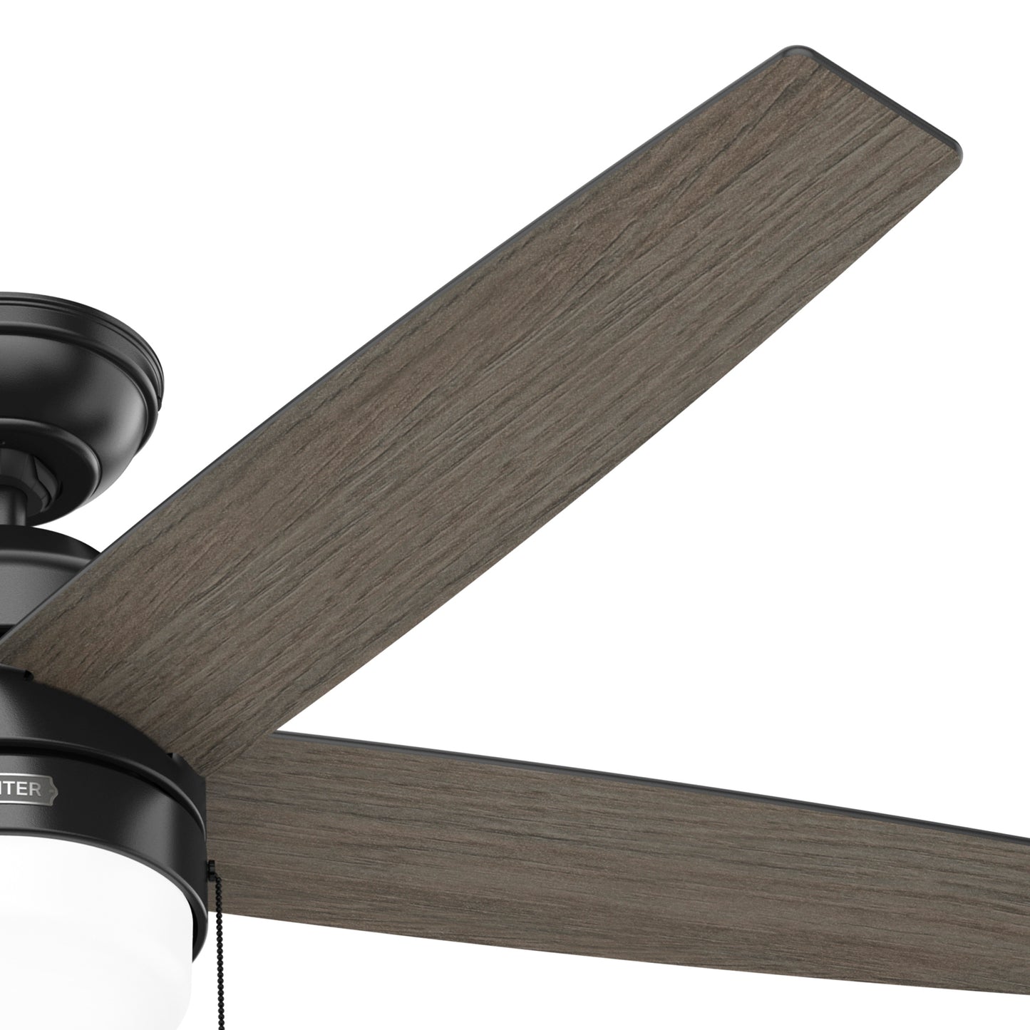 Hunter 52 inch Bardot Matte Black Ceiling Fan with LED Light Kit and Pull Chain