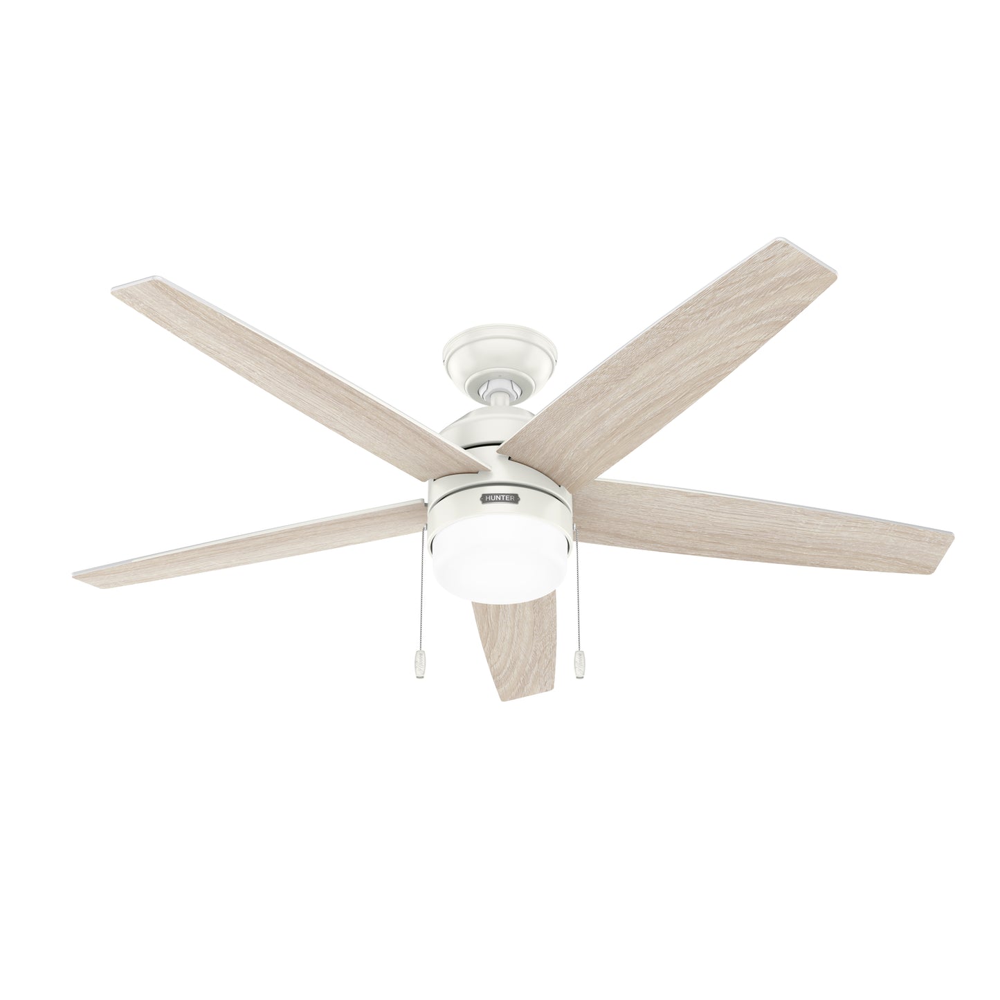 Hunter 52 inch Bardot Matte Black Ceiling Fan with LED Light Kit and Pull Chain