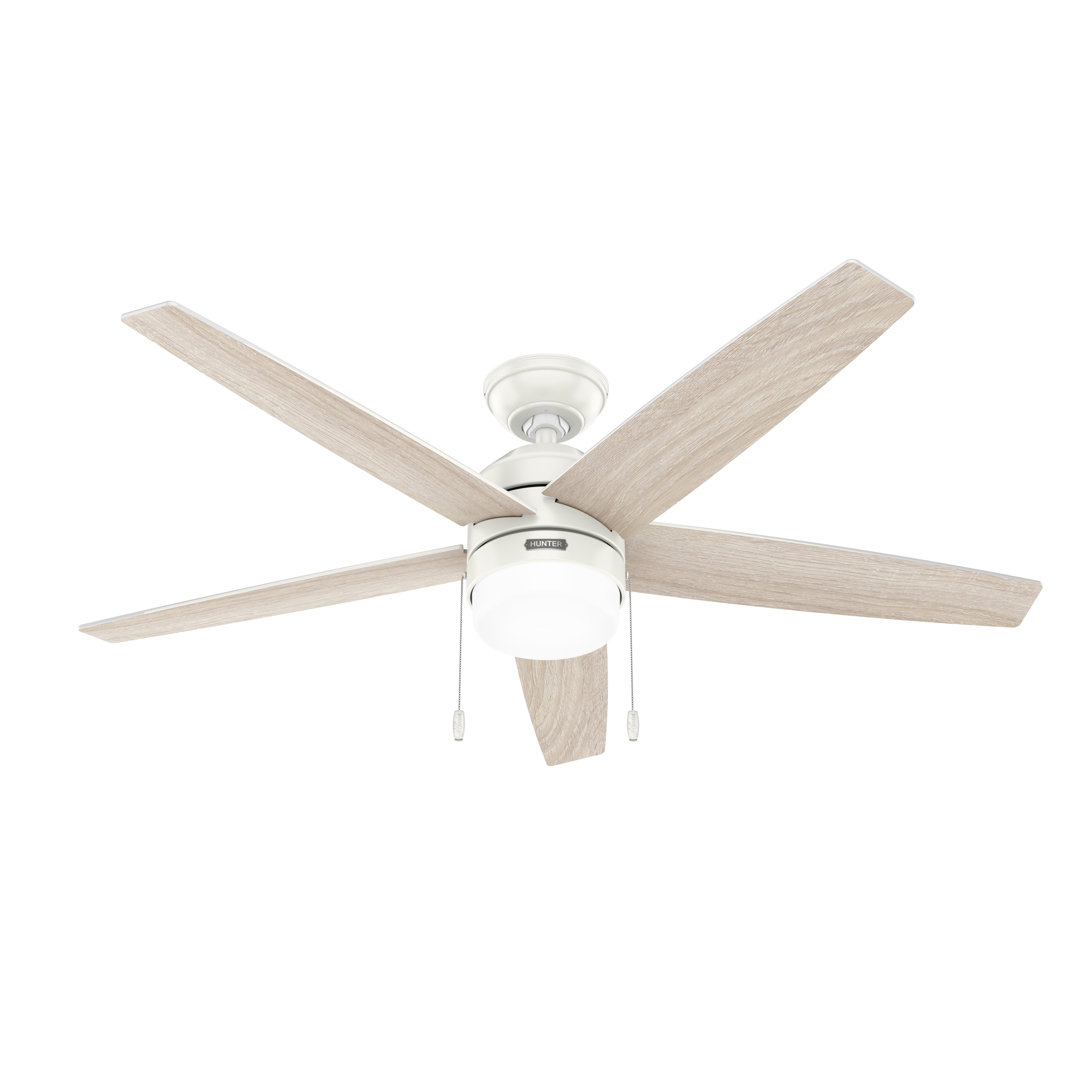 Hunter 52 inch Bardot Matte Black Ceiling Fan with LED Light Kit and Pull Chain