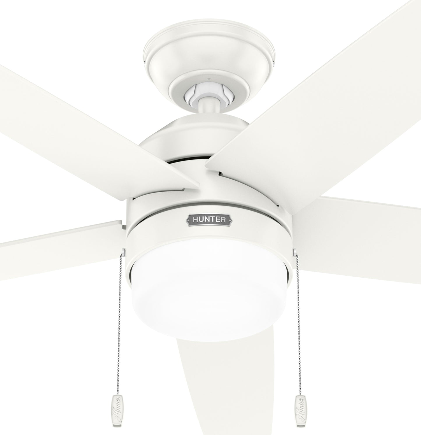 Hunter 52 inch Bardot Matte Black Ceiling Fan with LED Light Kit and Pull Chain