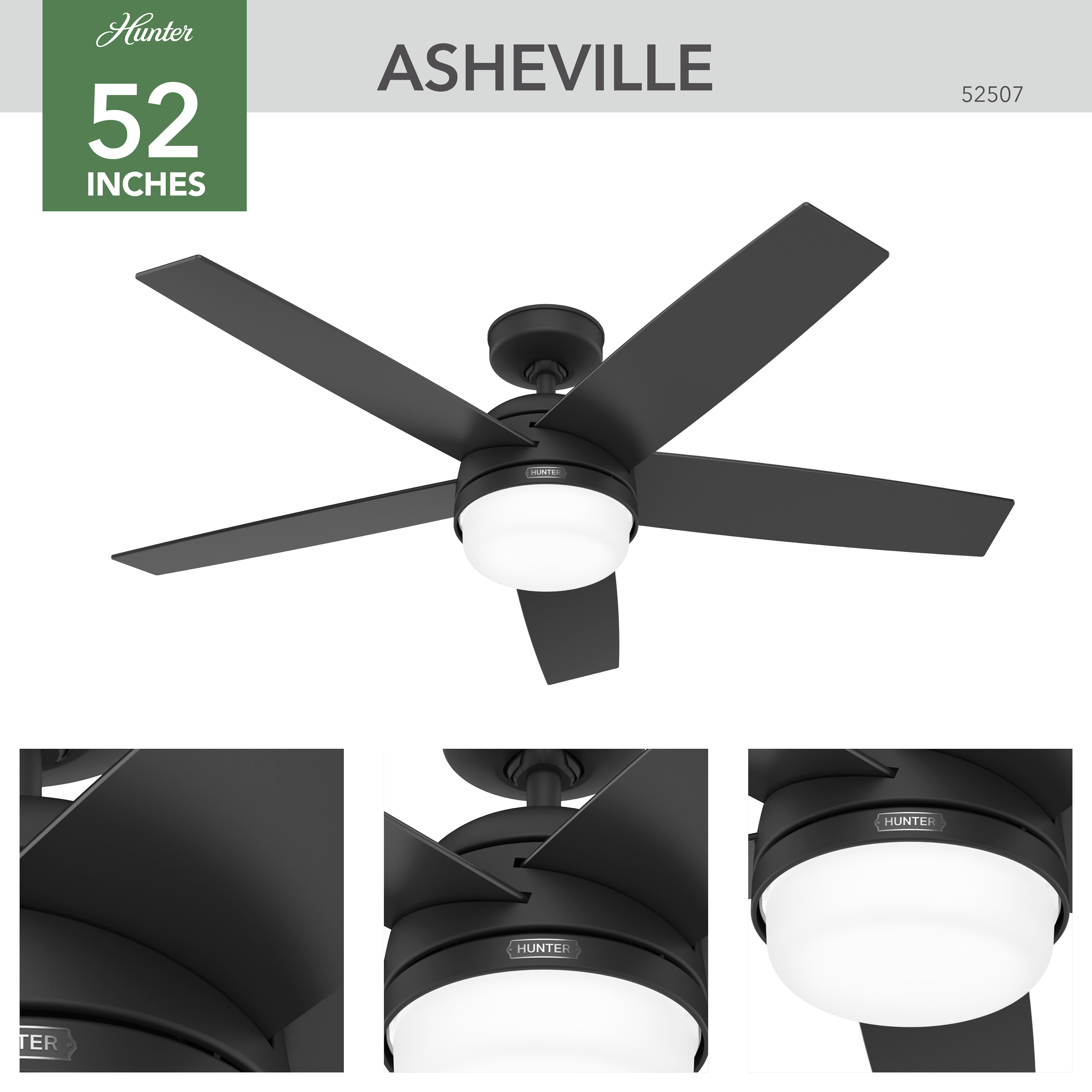 Asheville Outdoor with LED Light 52 inch (Refurbished)